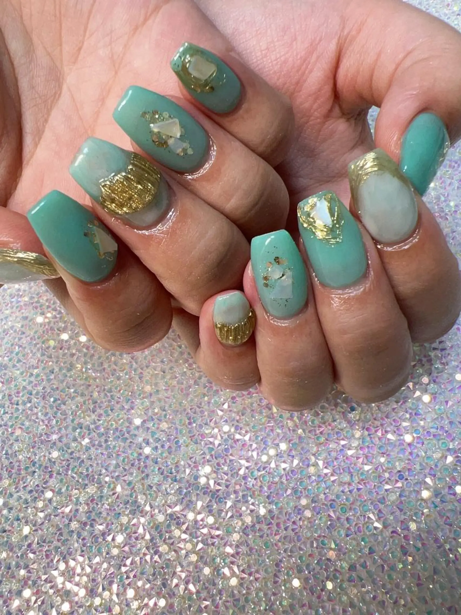 ネイル ジェルネイル ミラーネイル coco nailのネイルデザイン