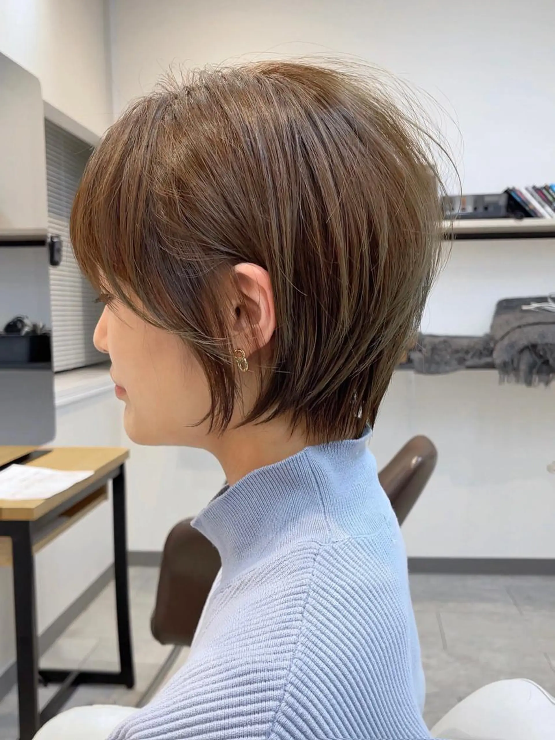 ショート 韓国風レイヤー ショート/犬塚 優介のヘアスタイル