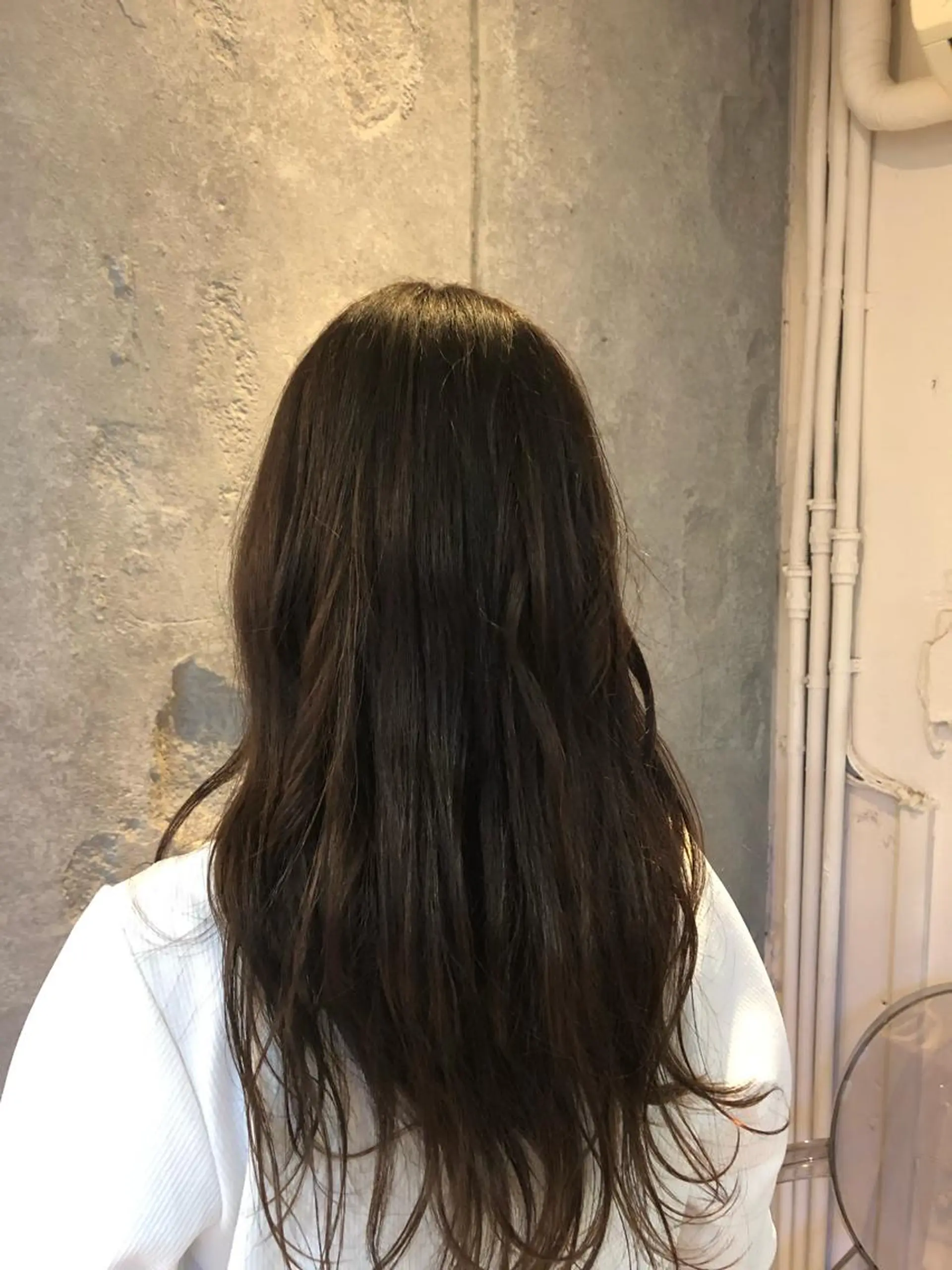 ロング カラー ブルーカラー ブルーバイオレット バイオレットカラー 大久保 遥日のヘアスタイル