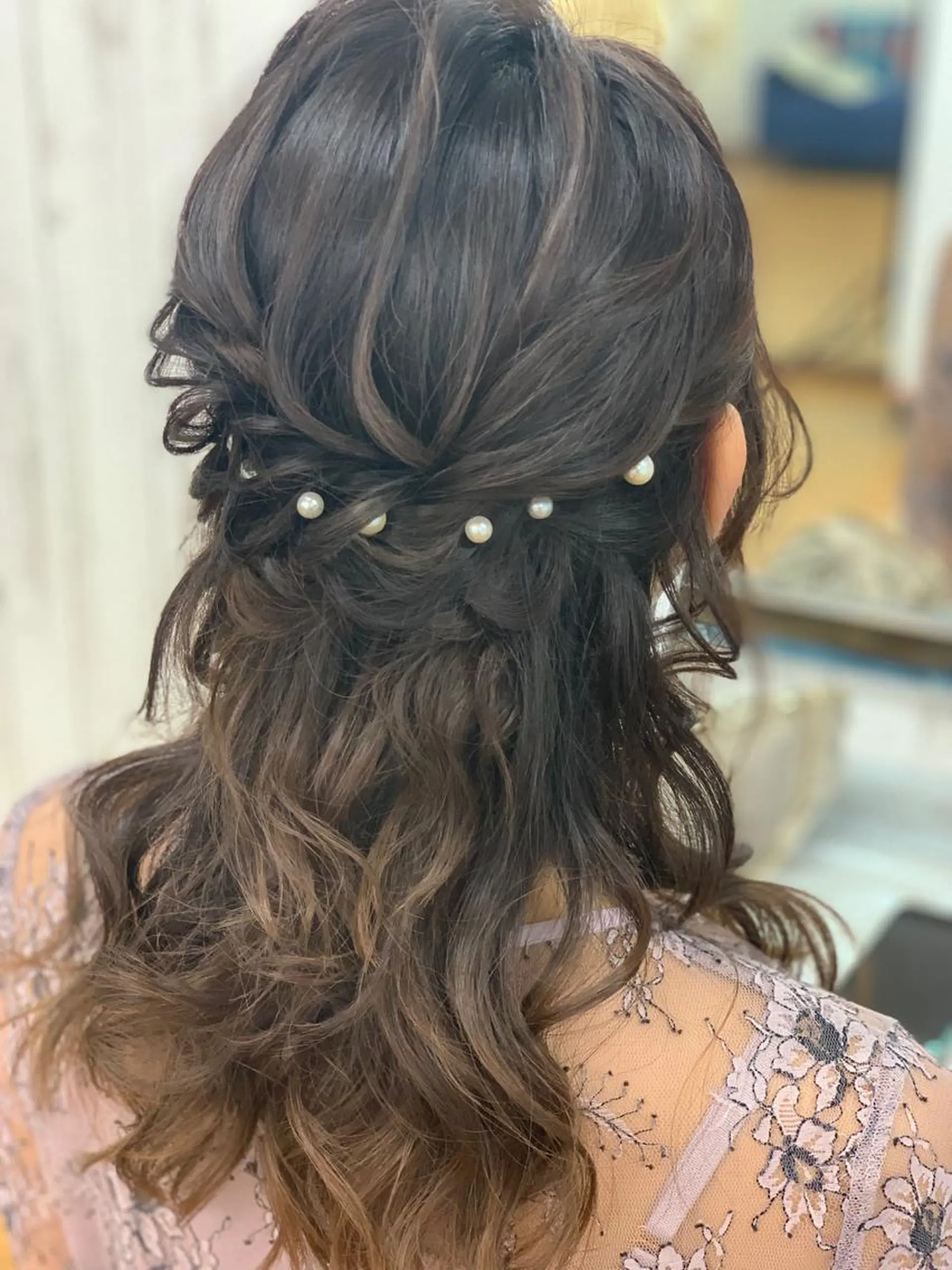 ヘアアレンジ ハーフアップ 加藤 圭悟のヘアスタイル