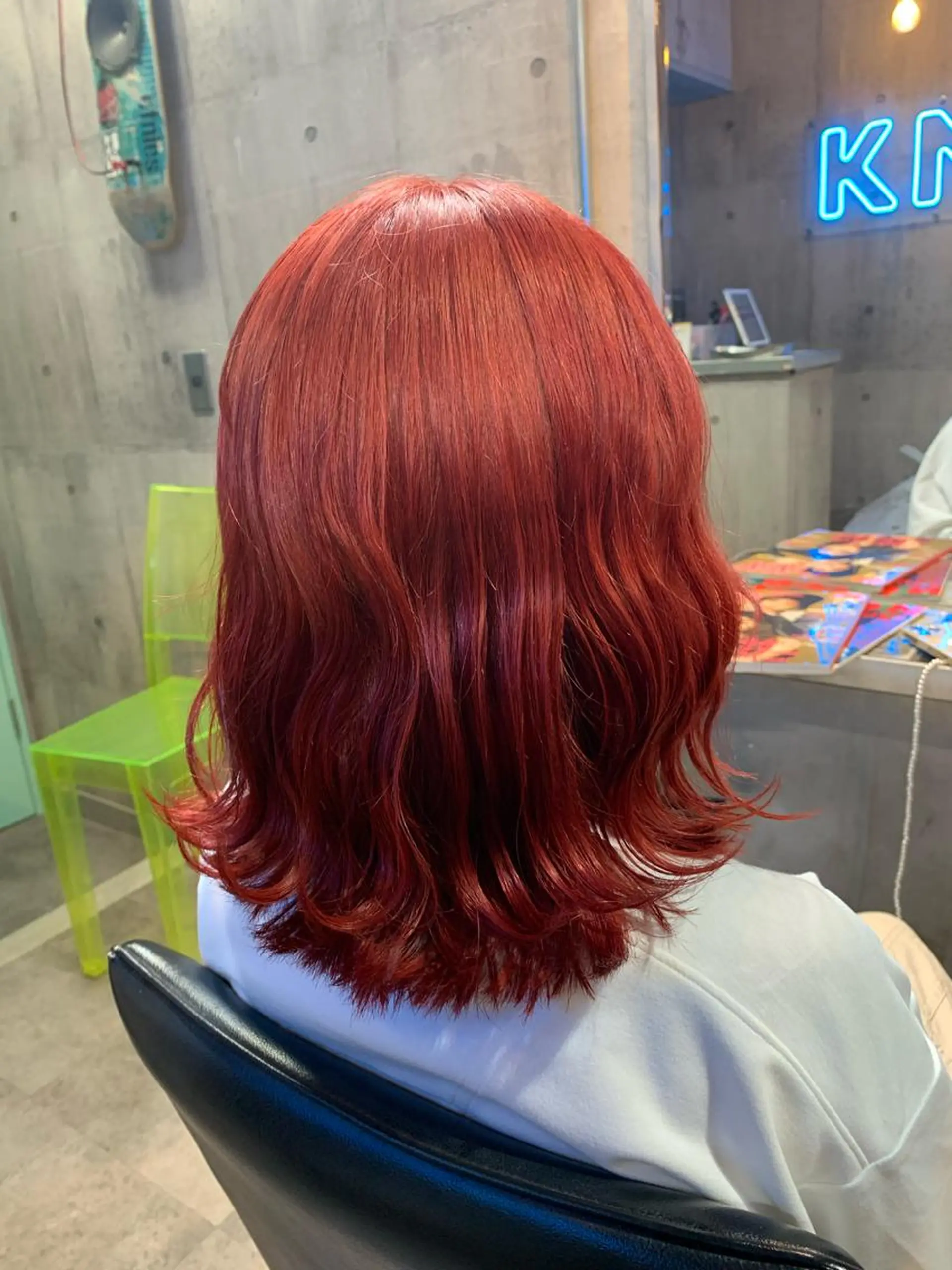 ミディアム カラー ヘアカラー トリートメント ハイトーン/メンズ/ ウルフ特化   小松のヘアスタイル