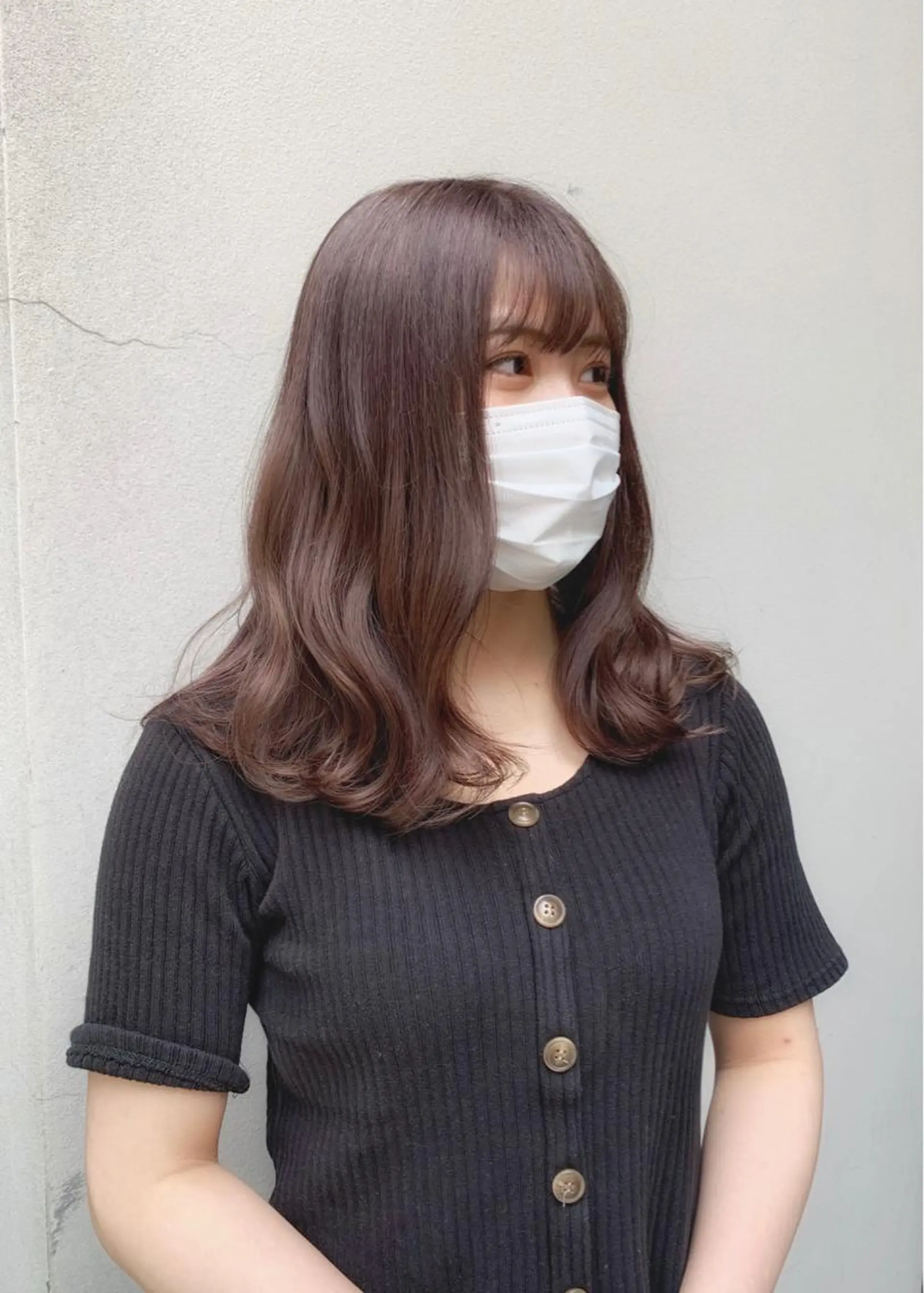 ミディアム カラー ベージュカラー ブリーチ ピンクカラー ピンクベージュ 矢野 晃平のヘアスタイル