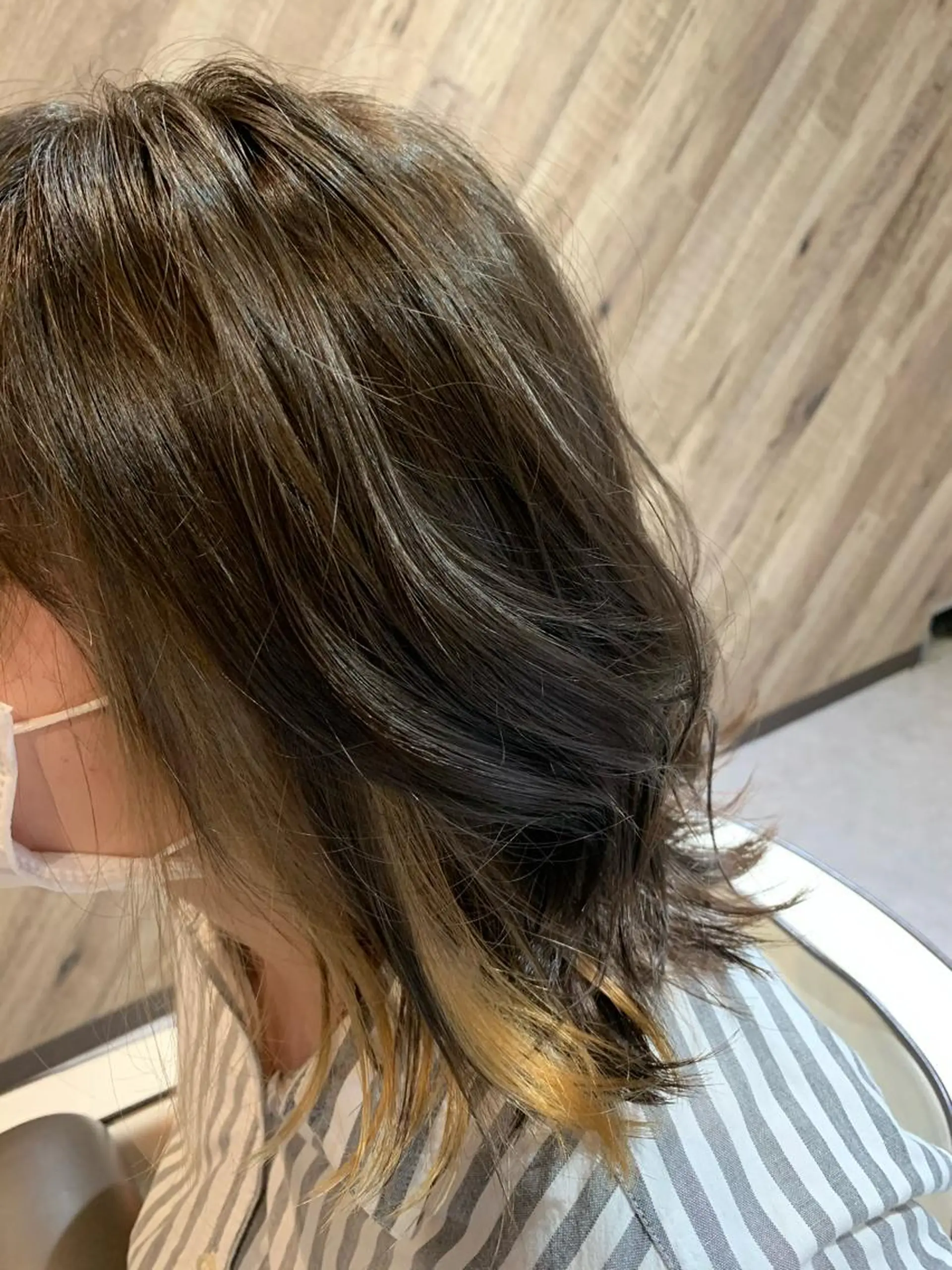 ミディアム カラー ミストバング  フェイスフレーミング ボブ カット ヘアカラー トリートメント GO TODAY SHAiRE SALON 梅田店所属・透明感カラー/ボブ 今気になること占う人のヘアスタイル