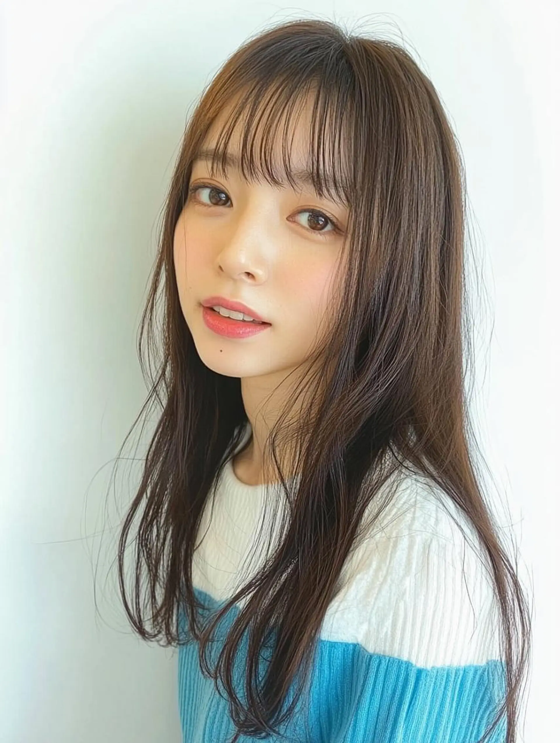 カラー セミロング JILL by GiseL/天神のヘアスタイル