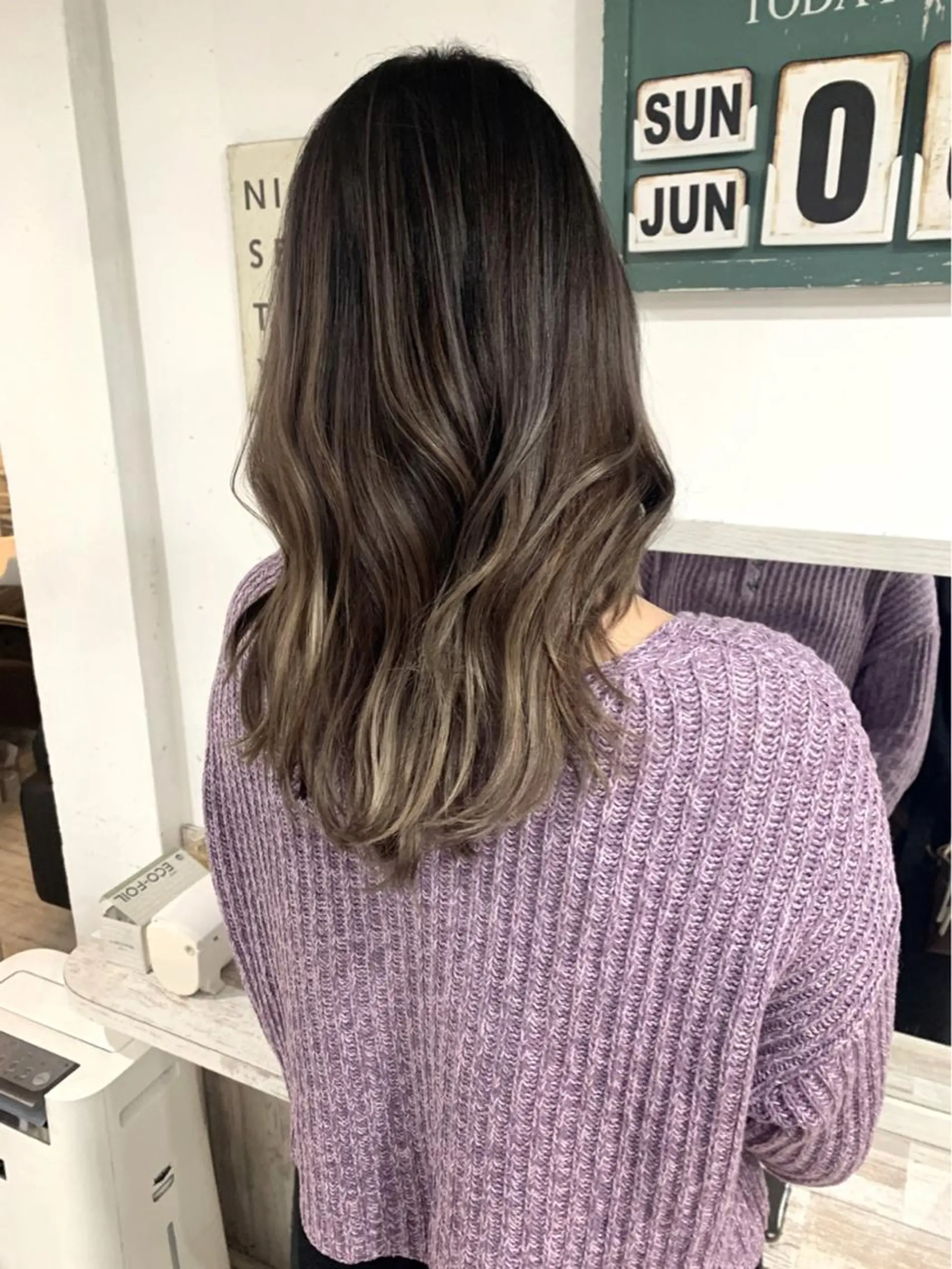 ロング カラー カット ヘアカラー 京都大人女性ショート 徒歩1分/秋山のヘアスタイル