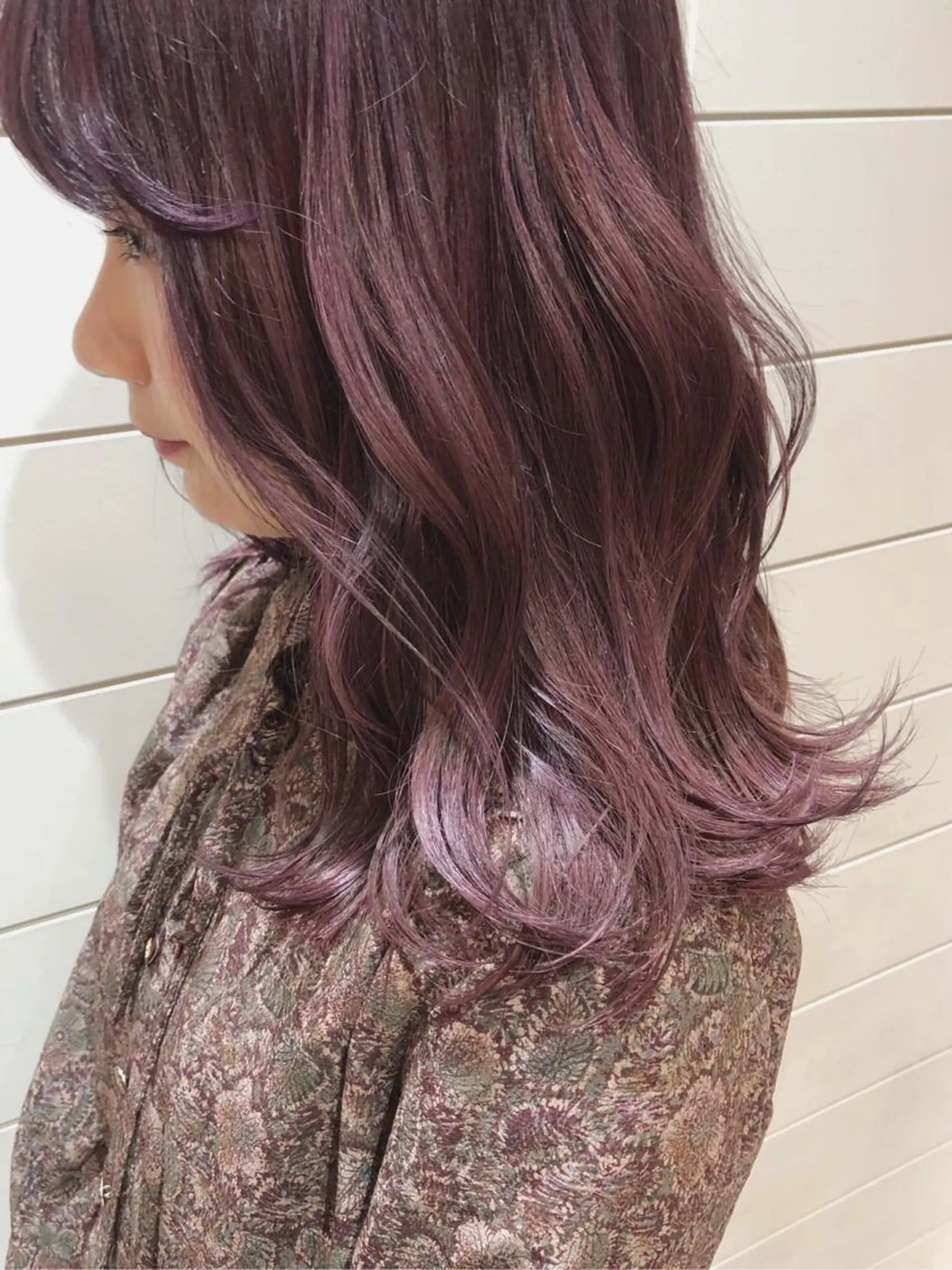 セミロング カラー ベージュカラー ピンクカラー ピンクベージュ 赤み消し/透明感 🪽◝✩ 武者春花のヘアスタイル