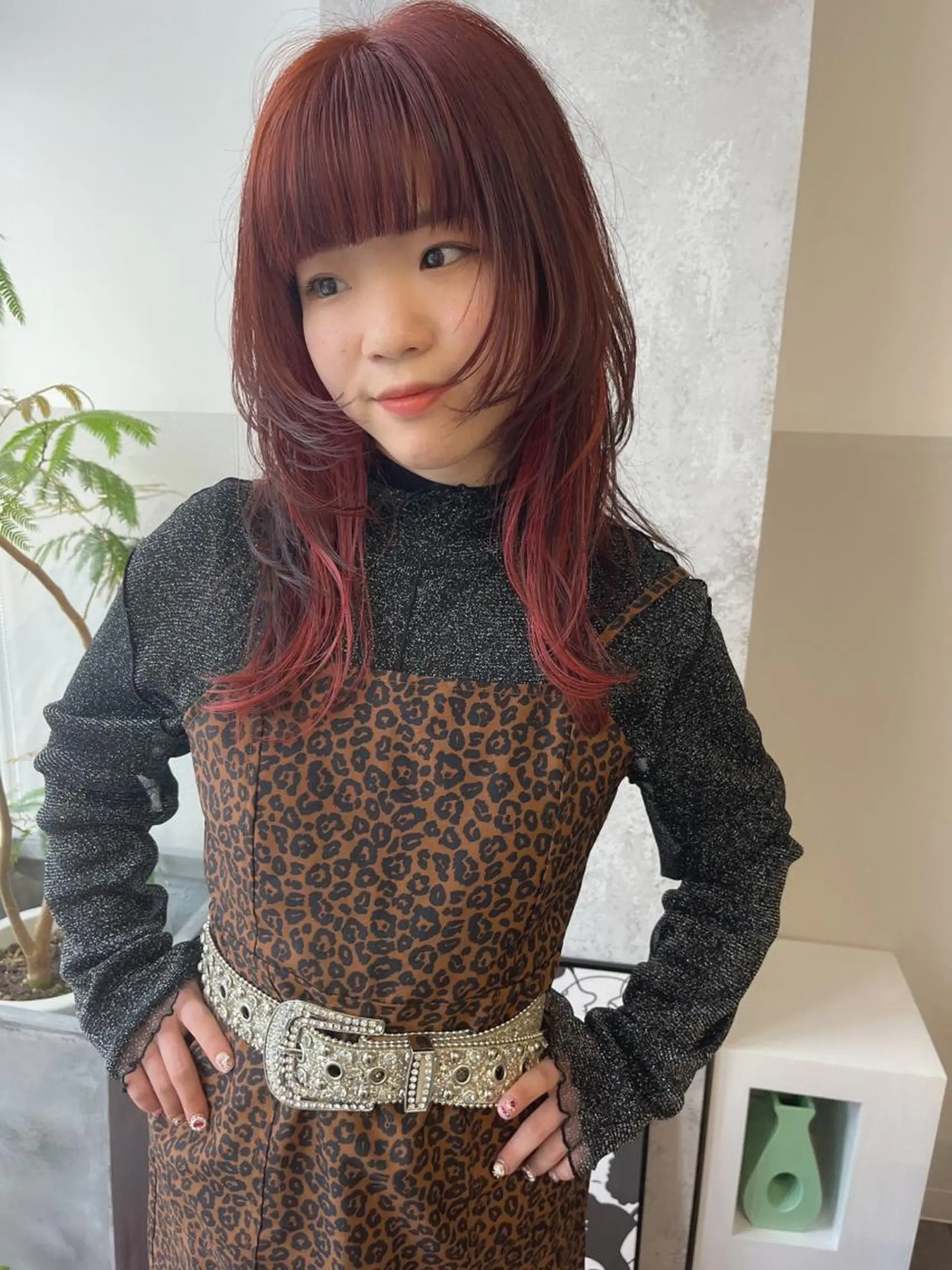 ロング カラー 顔まわりレイヤー レイヤーカット plumu. ♡【プリュム】のヘアスタイル