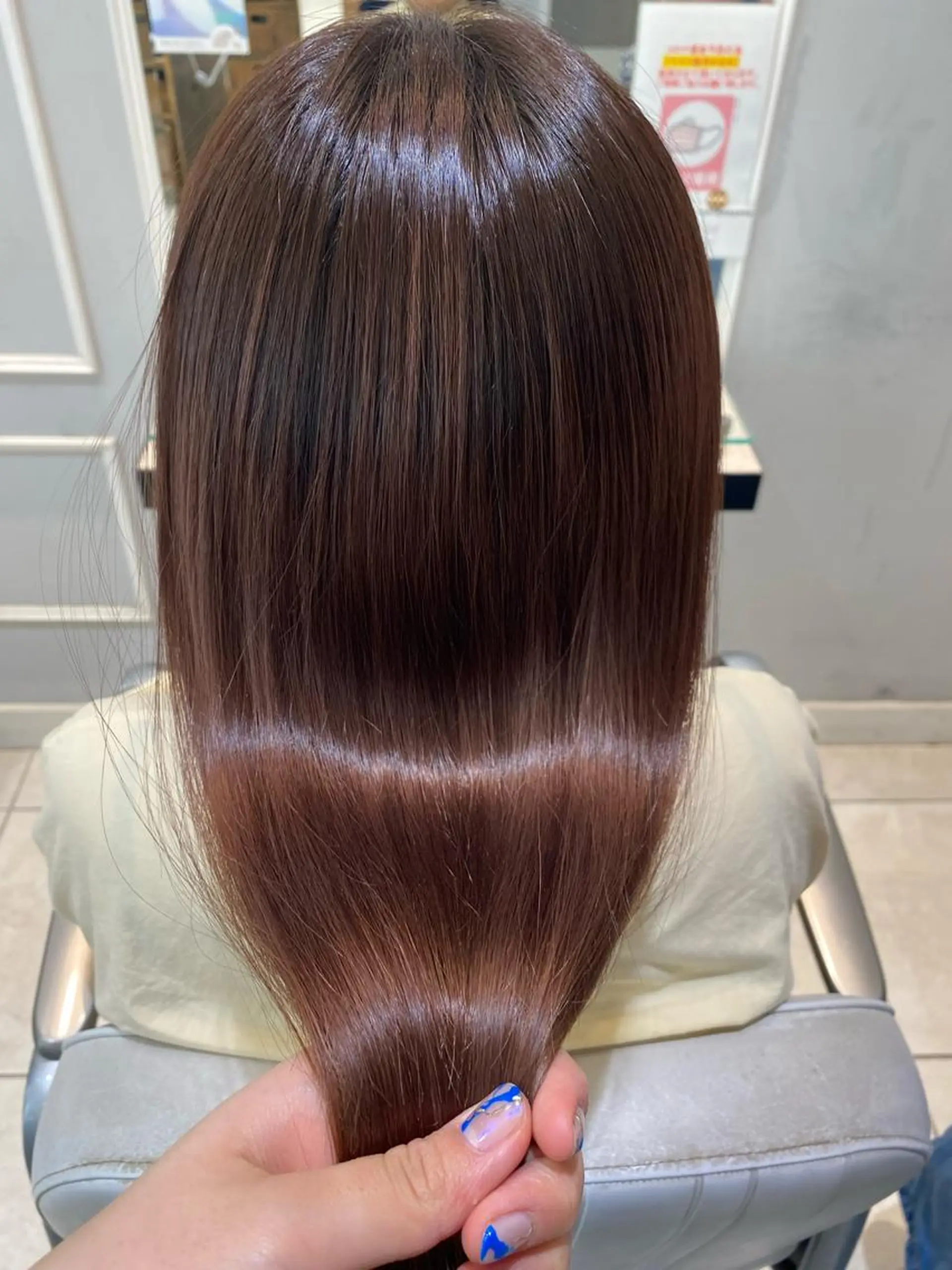 セミロング トリートメント 酸熱トリートメント 韓国ヘア🍒渡辺 咲🍒のヘアスタイル