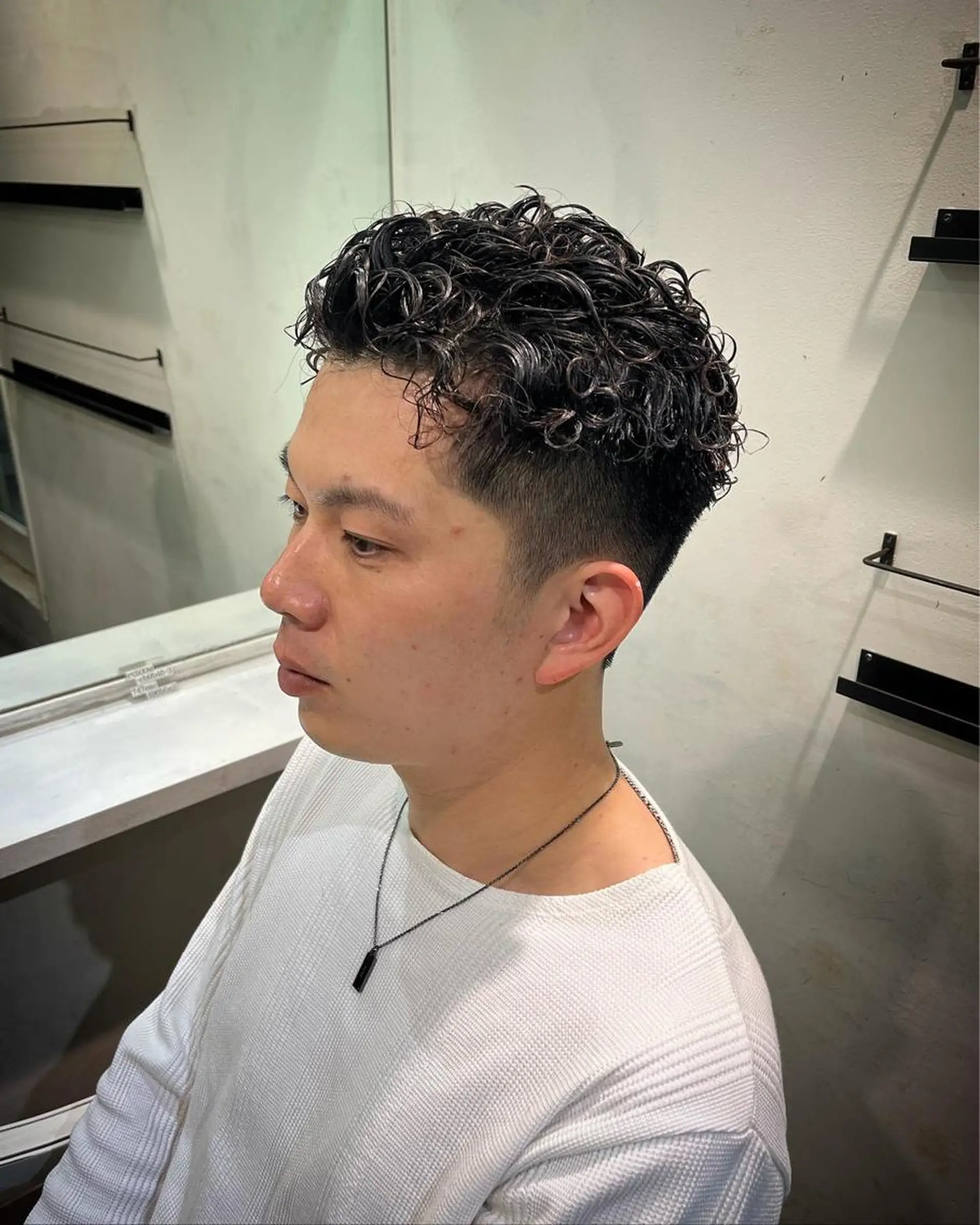 ショート パーマ メンズ アイブロウ メンズパーマ 京都駅メンズカット/ パーマ/Keigoのヘアスタイル