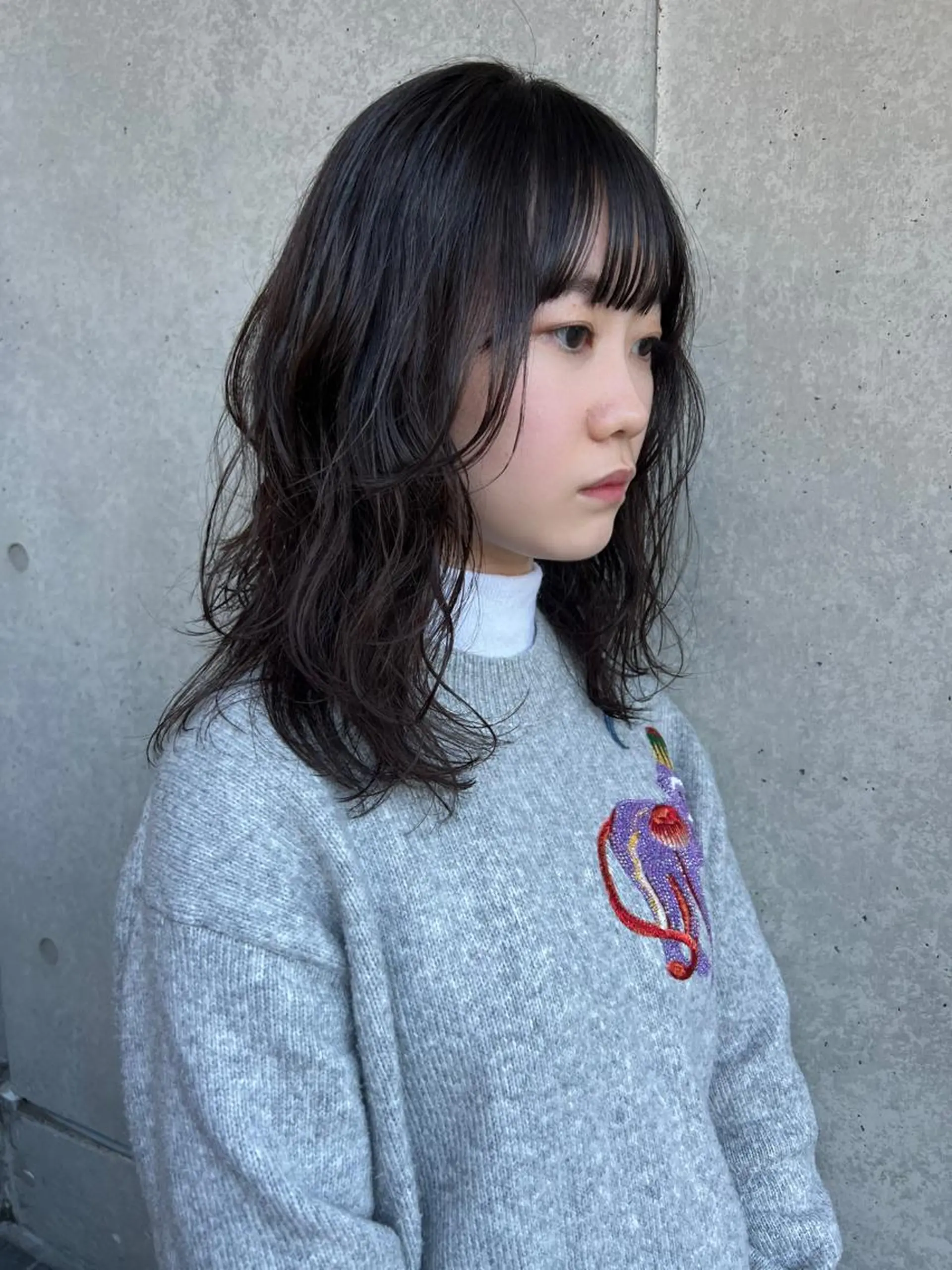 セミロング カラー パーマ ✨まとまるボブ/ 切りっぱなし/ユキナのヘアスタイル