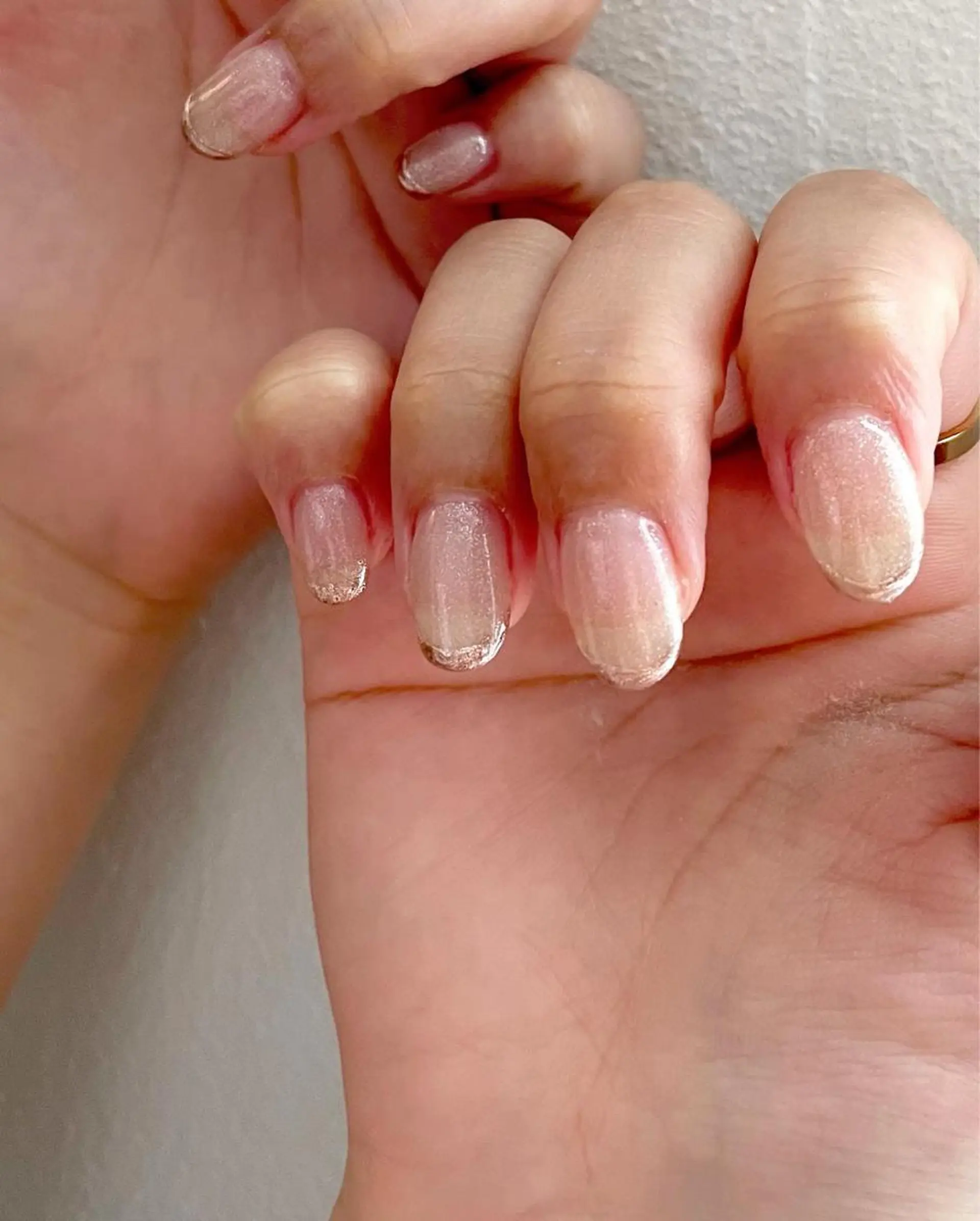 ネイル フットネイル フレンチネイル ジェルネイル ゴールド 韓国ネイル 甲府市徳行 🧸prunelleのネイルデザイン