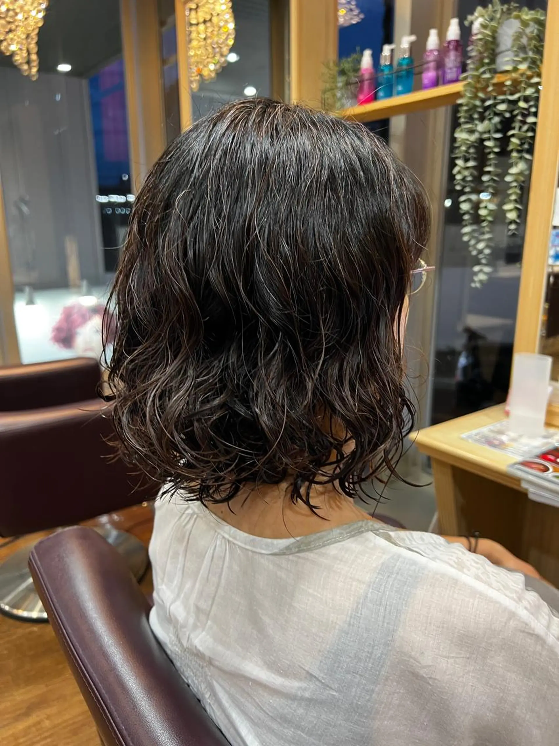 ミディアム パーマ 小林 光紗のヘアスタイル