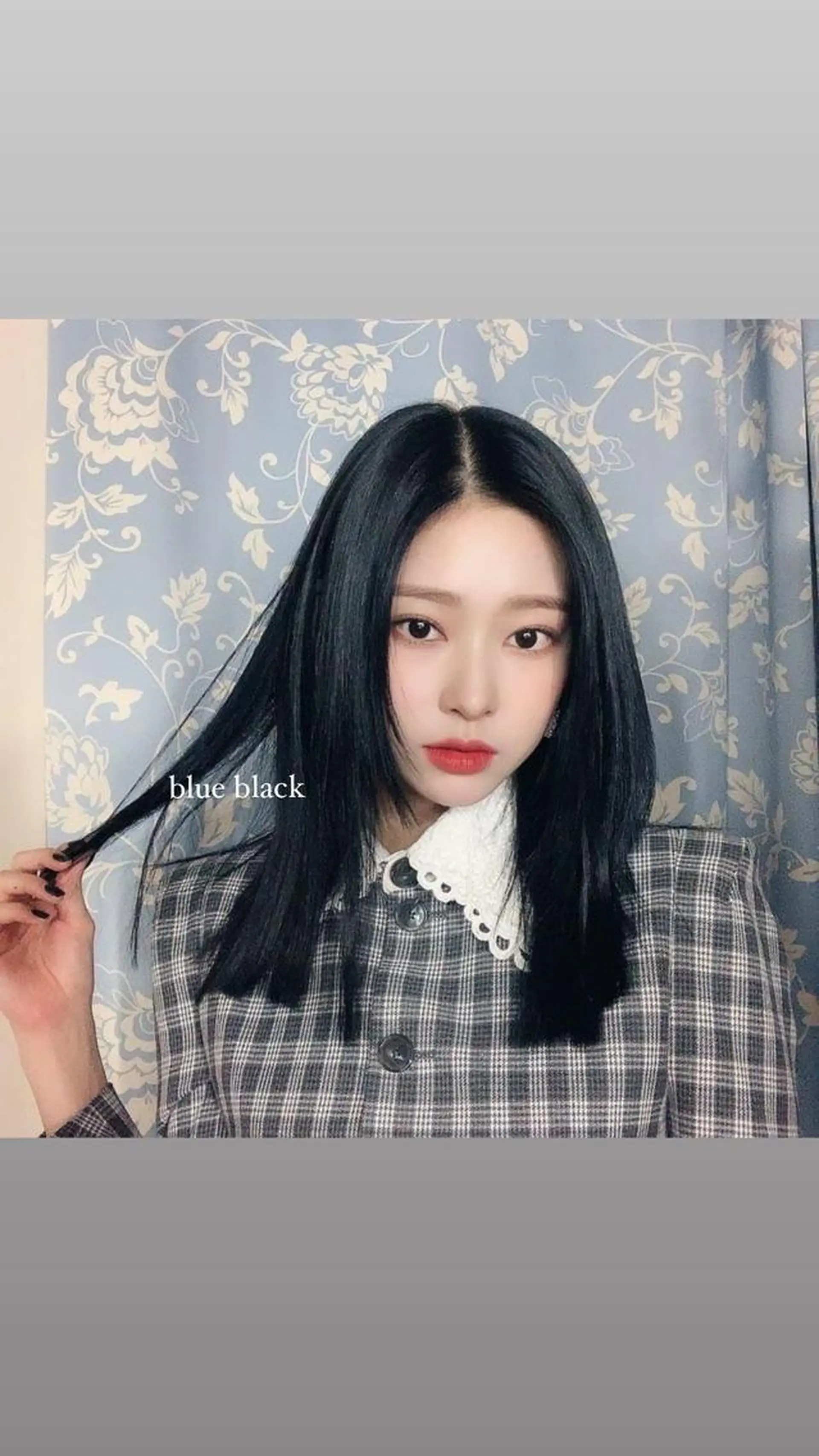 カラー 黒髪 ブルーカラー ブルーブラック 透明感カラー ♡レイヤー/ボブ 透明感/うらら♡のヘアスタイル