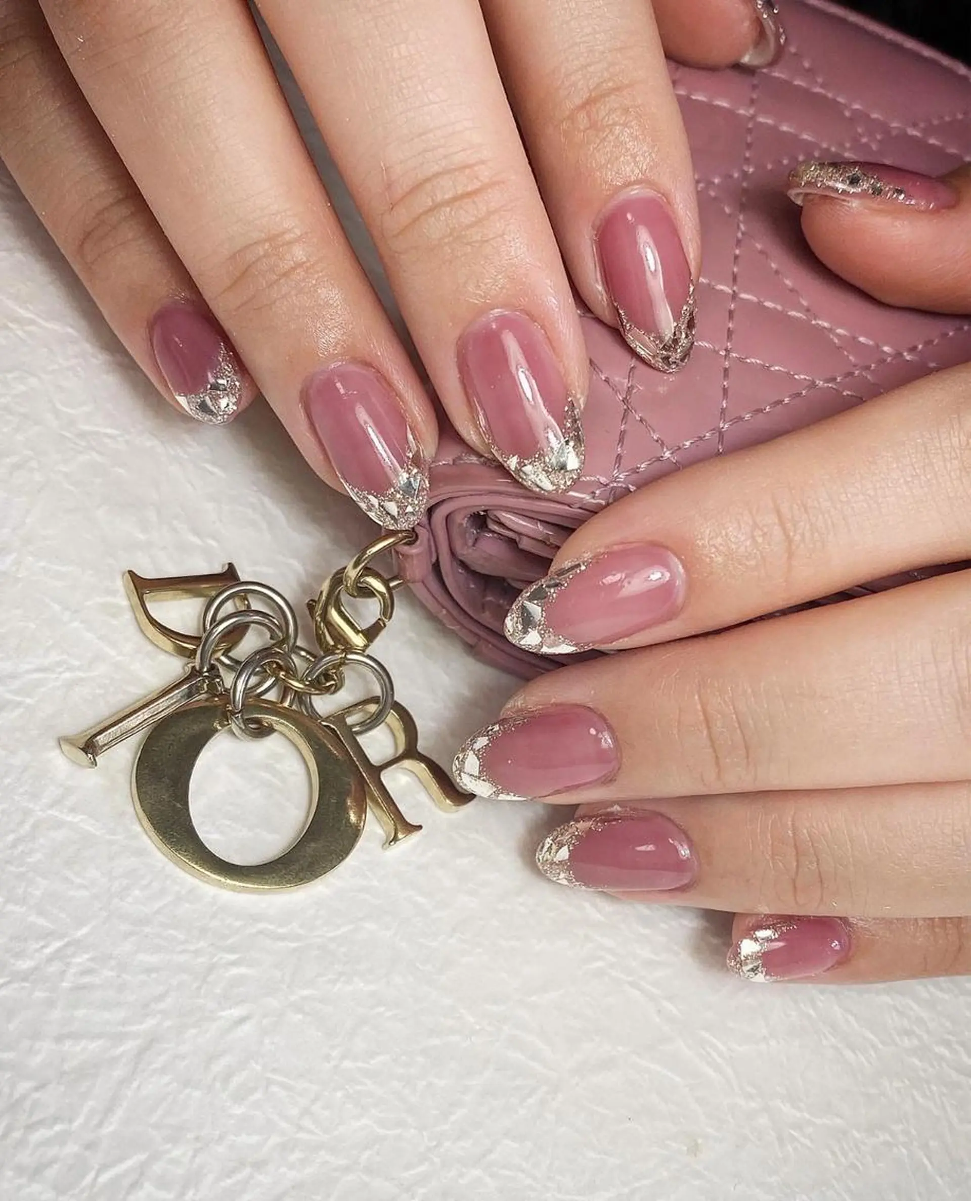 ネイル フレンチネイル ジェルネイル ガラスフレンチ ハンドネイル ✾ NailRoom Latina🌻💓のネイルデザイン