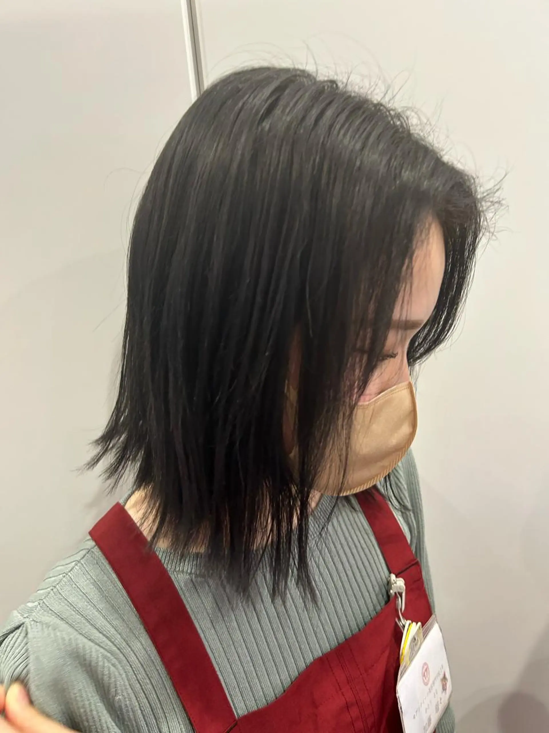 ミディアム カラー バレイヤージュ 黒髪 ブリーチ ブルーカラー ブルーブラック カット ヘアカラー トリートメント 💙ルル💙 ハイトーン/レイヤーのヘアスタイル