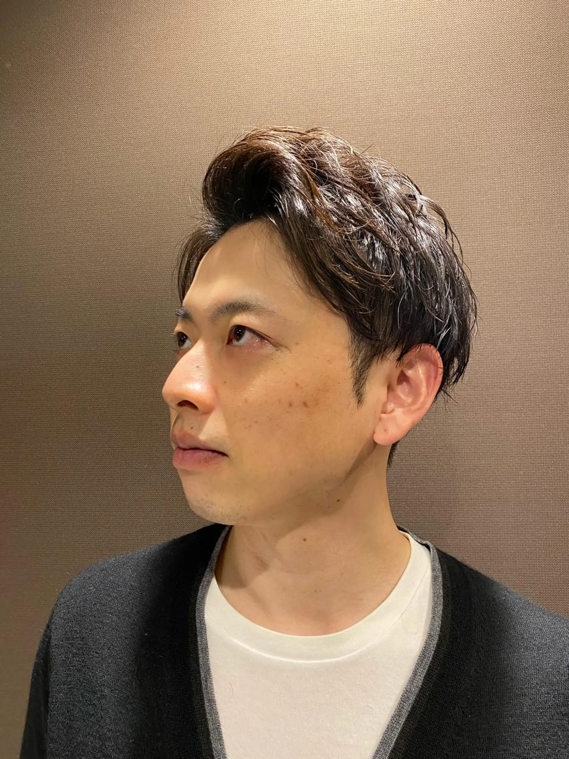 ショート パーマ メンズ 大泉 和也のヘアスタイル
