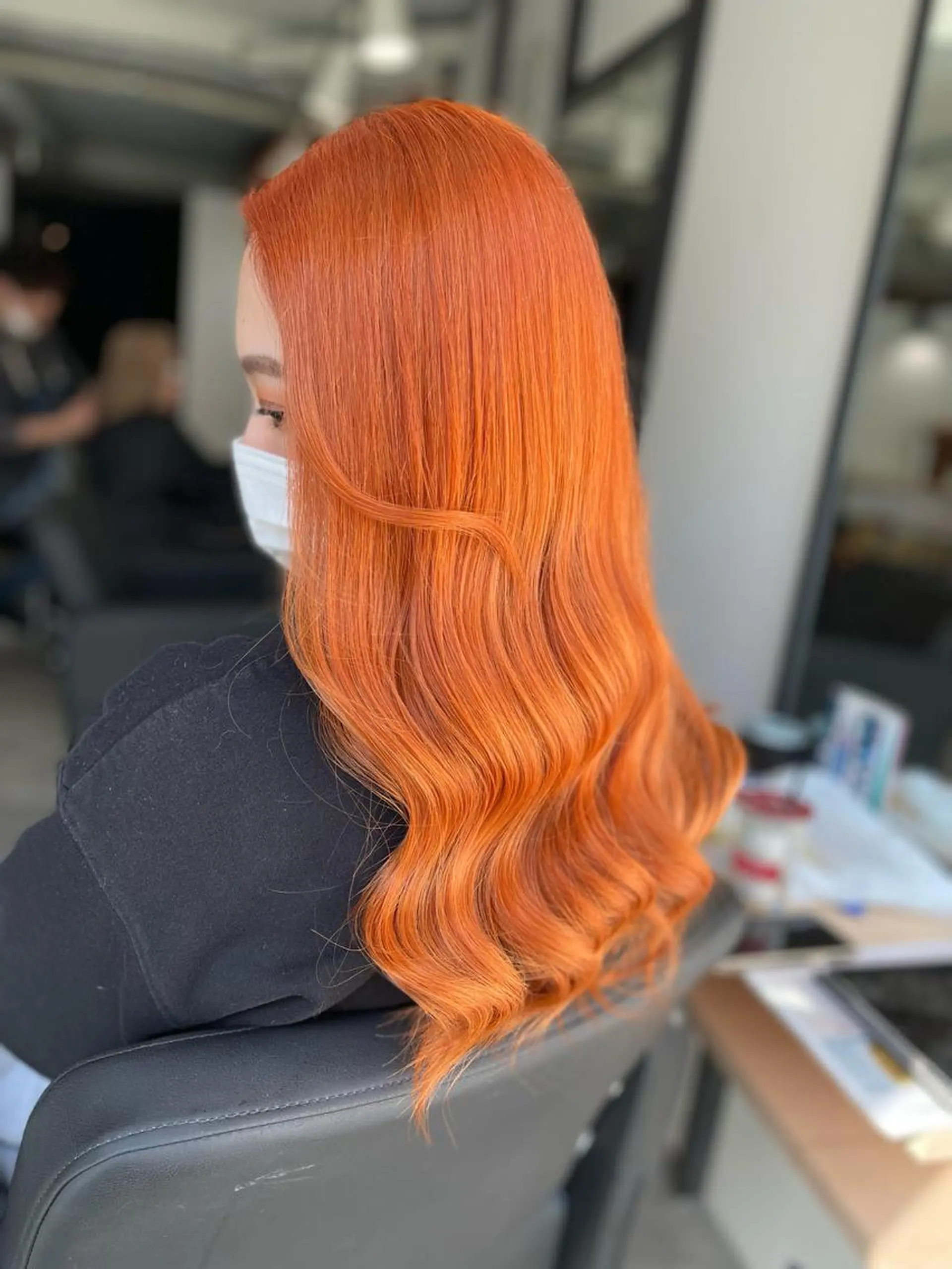 ロング カラー オレンジ 外国人風カラー ヘアカラー トリートメント ✂️大門 巧✂️ LAFF心斎橋店のヘアスタイル