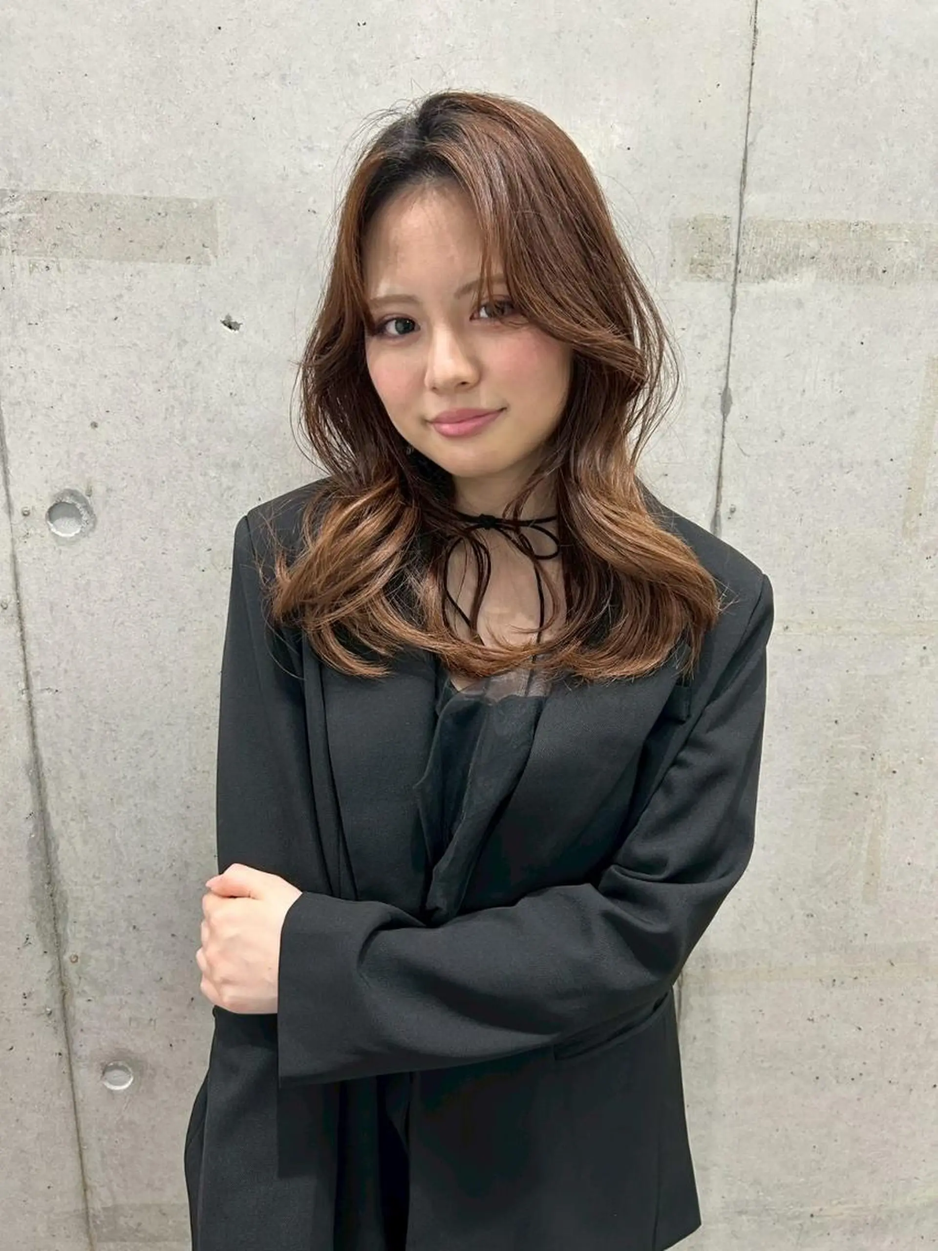 カラー セミロング ベージュカラー ブリーチ 透明感カラー ブリーチなしカラー ヘアカラー トリートメント 透明感、柔らかカラー ♡トレンドカラー♡のヘアスタイル