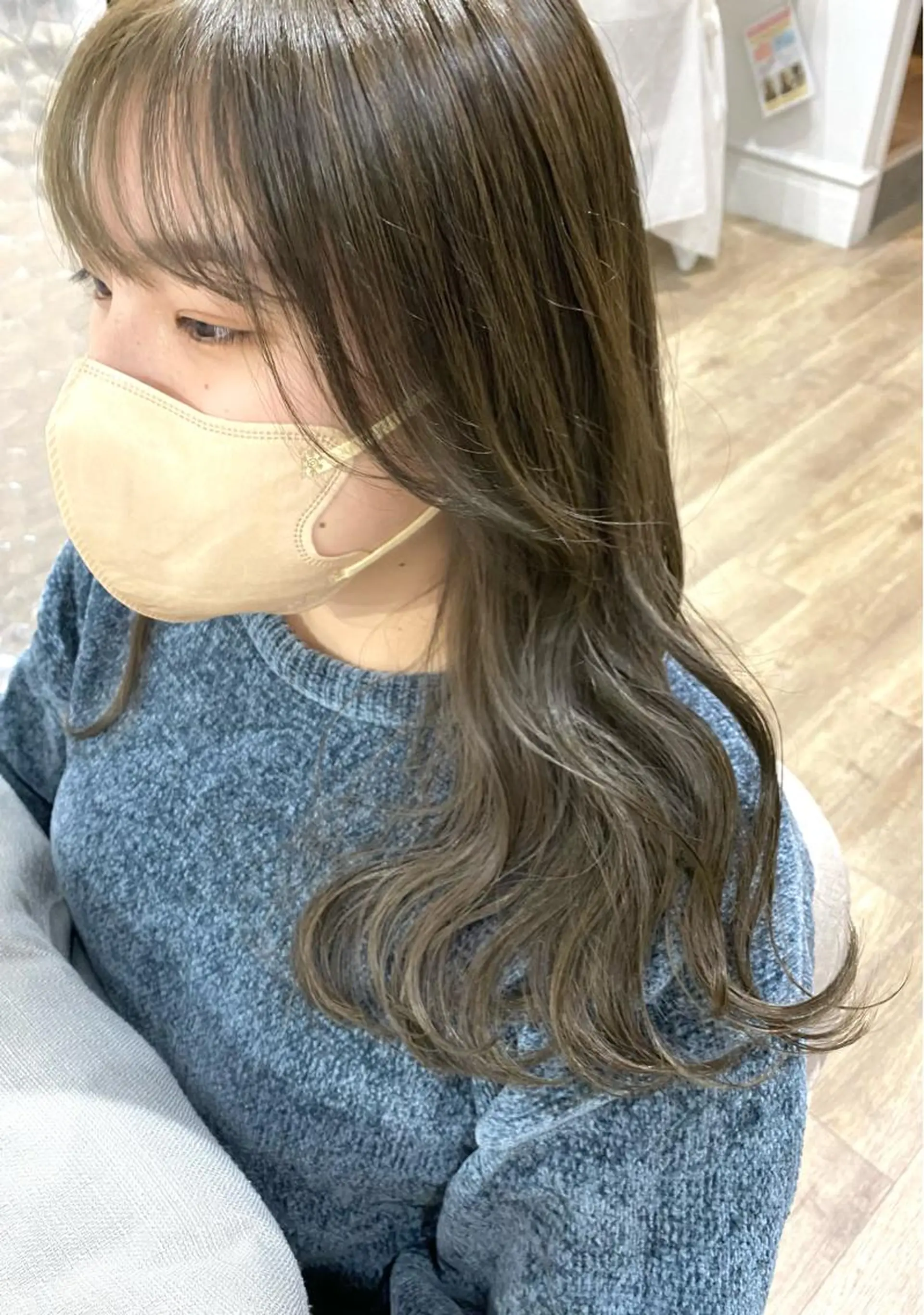 セミロング カラー 韓国×髪質改善カラー 💎hinaのヘアスタイル