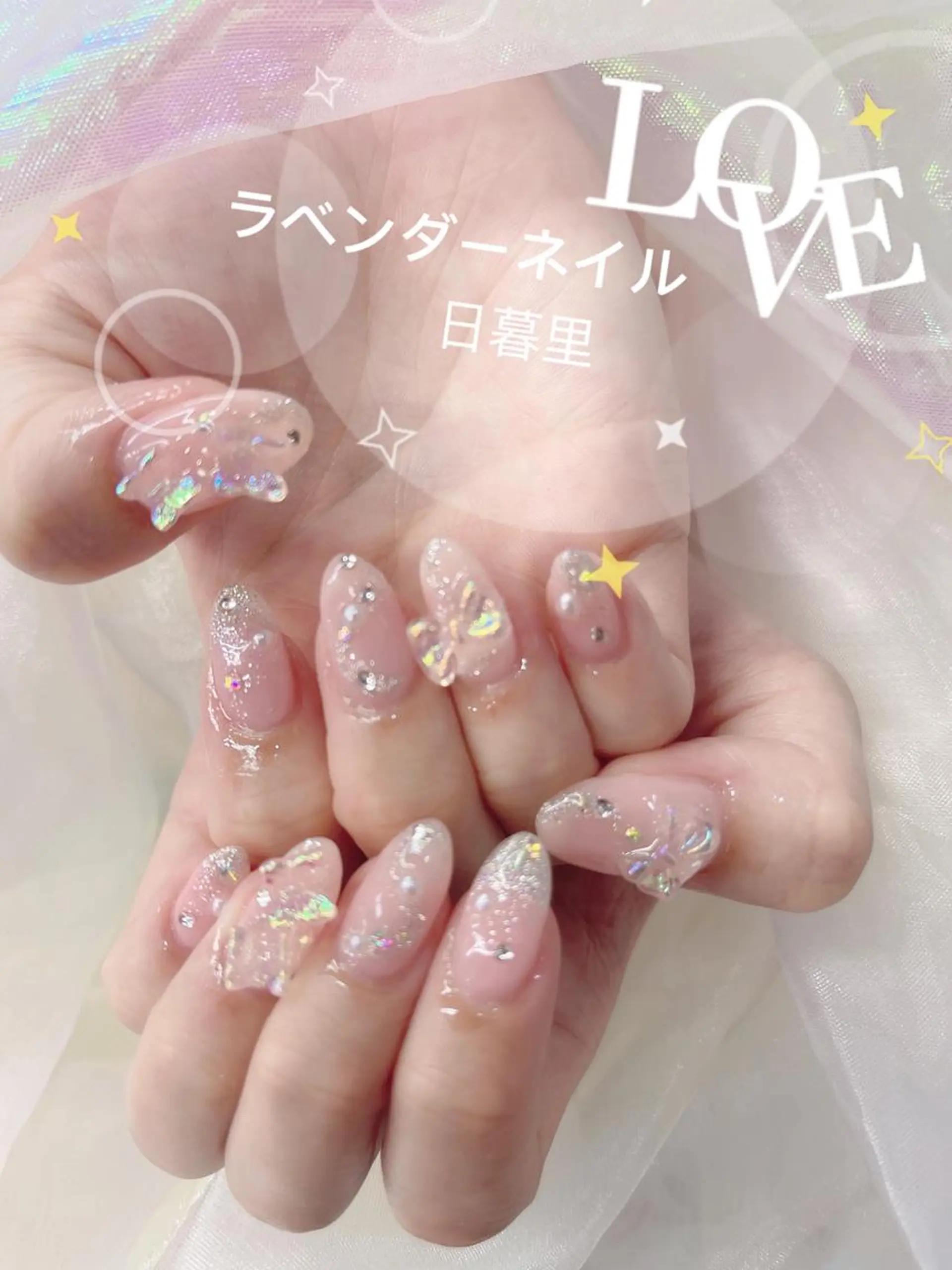 ネイル ラベンダー💖日暮里 ルル💖ネイルのネイルデザイン