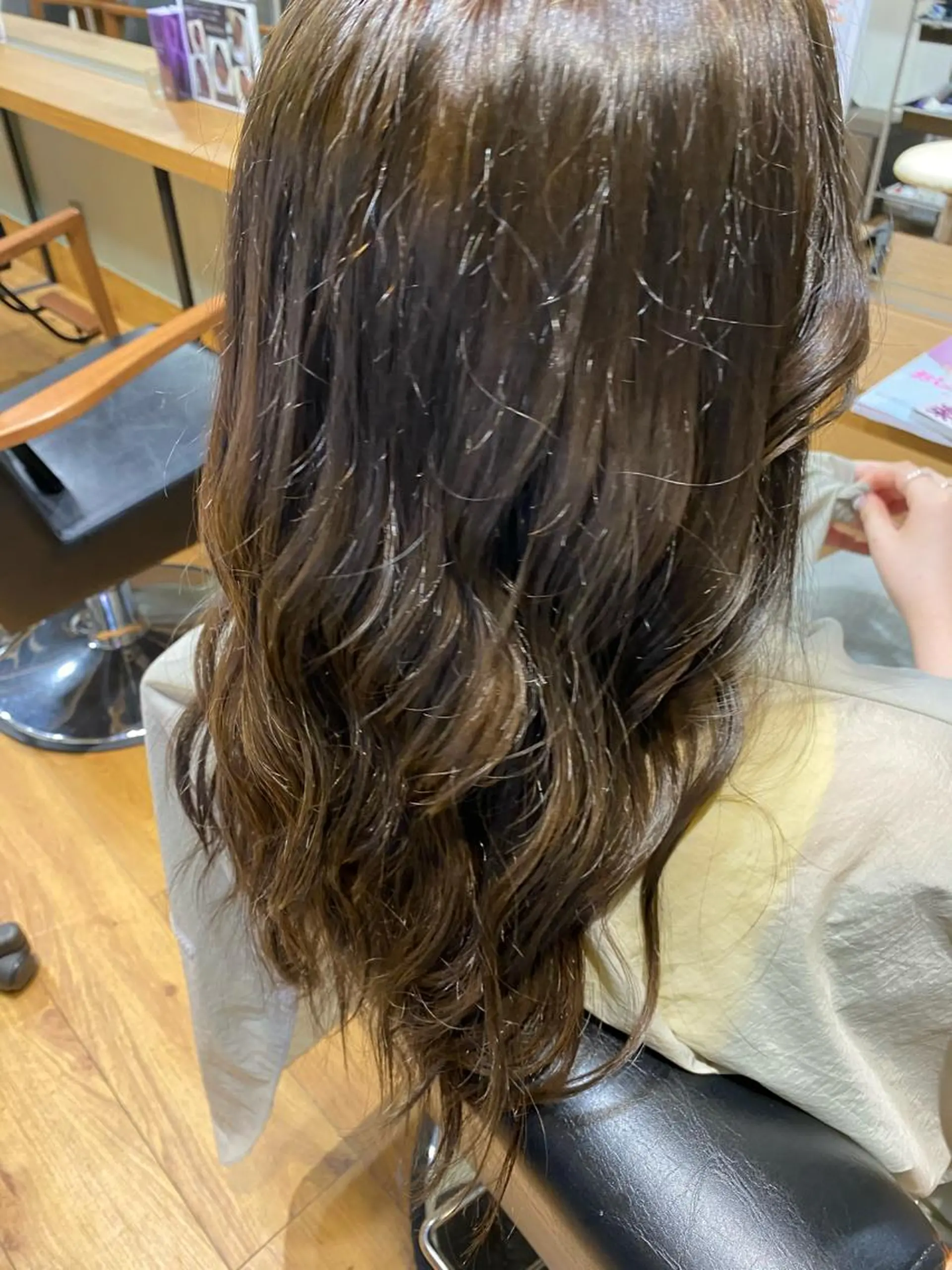 セミロング カラー ヘアアレンジ ベージュカラー 久米 治仁のヘアスタイル