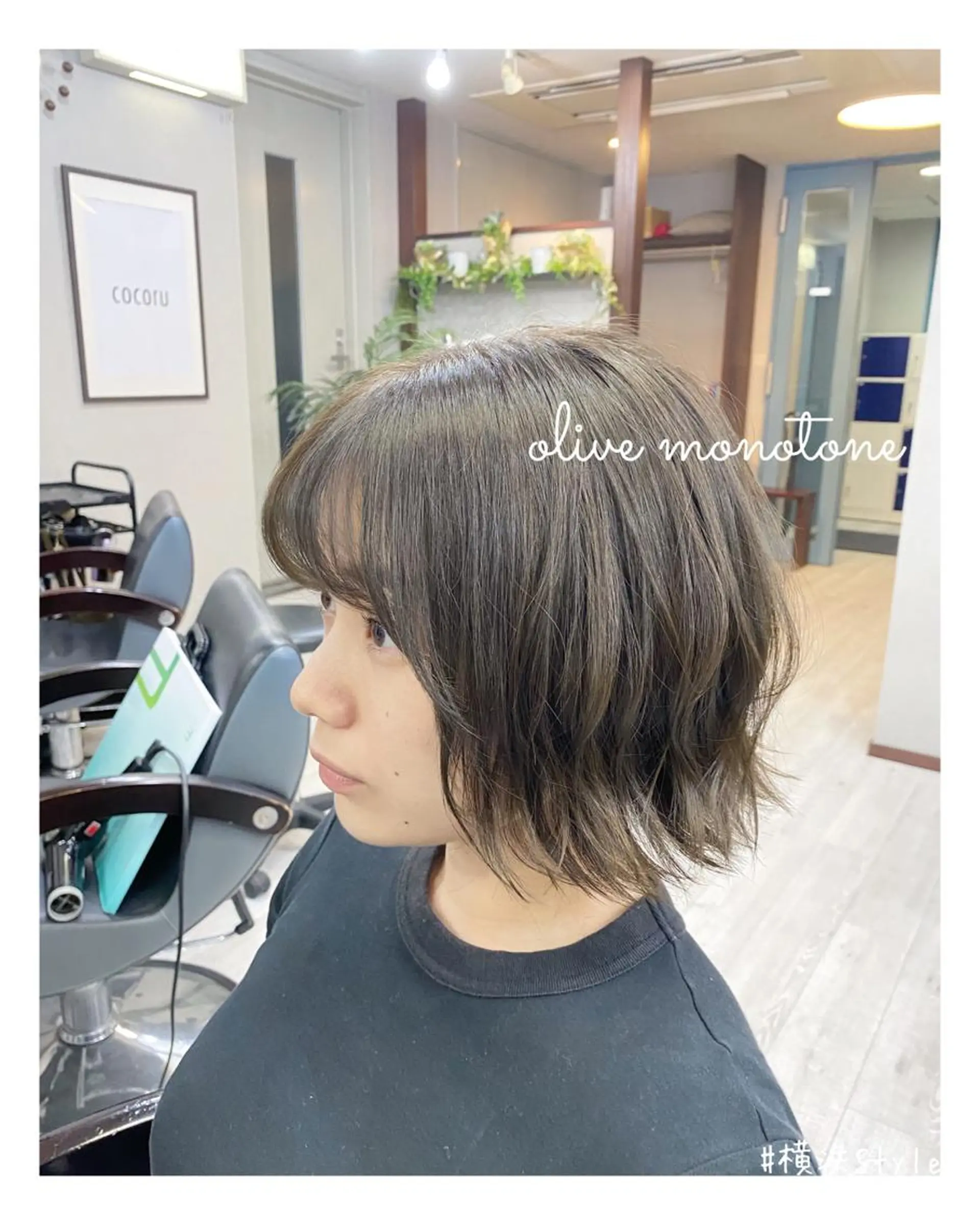 ショート カラー グレージュ オリーブグレージュ オリーブグレー ＊横浜駅＊ 金子 誠也のヘアスタイル