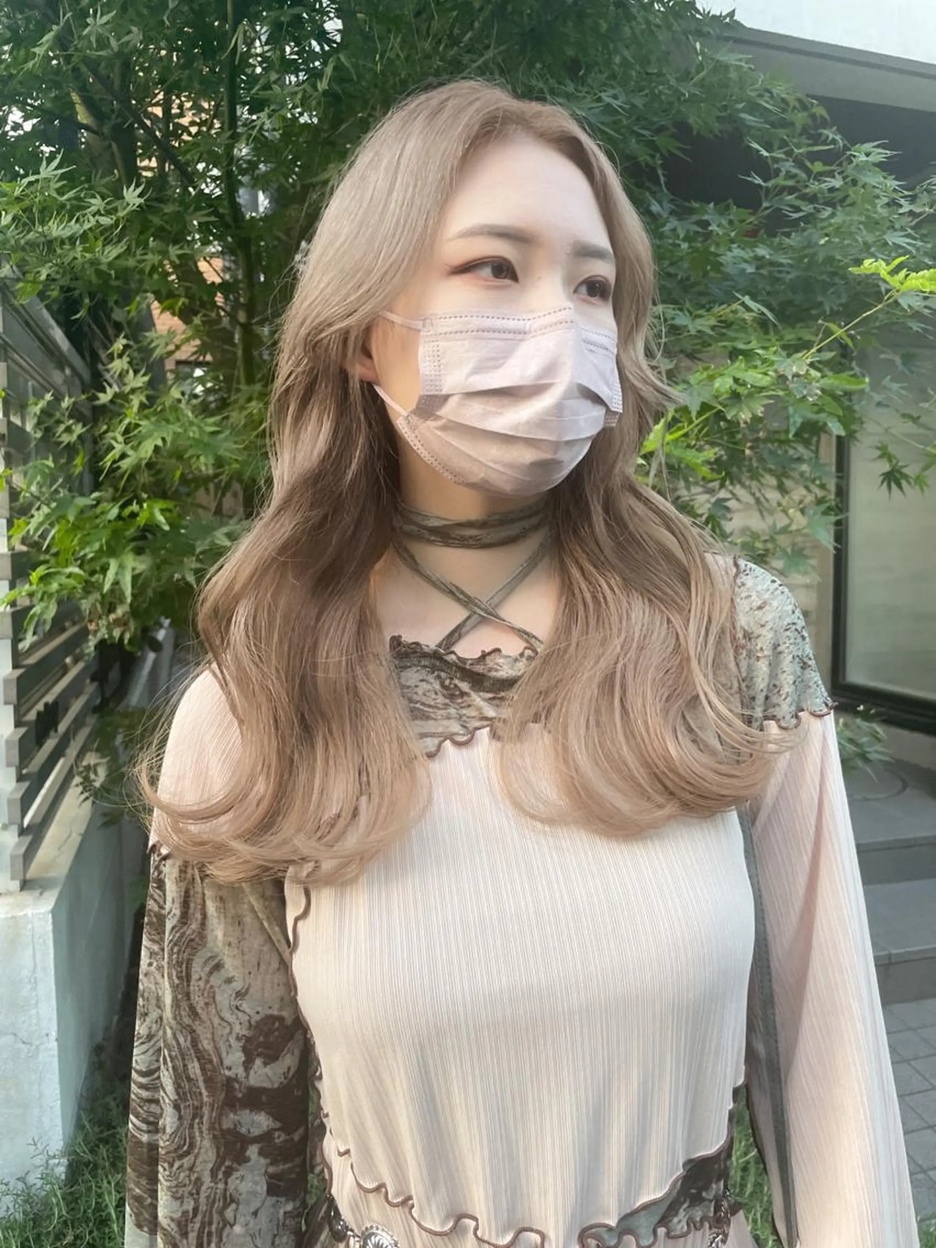 ロング カラー 顔周りカット× 髪質改善【リョウ】のヘアスタイル