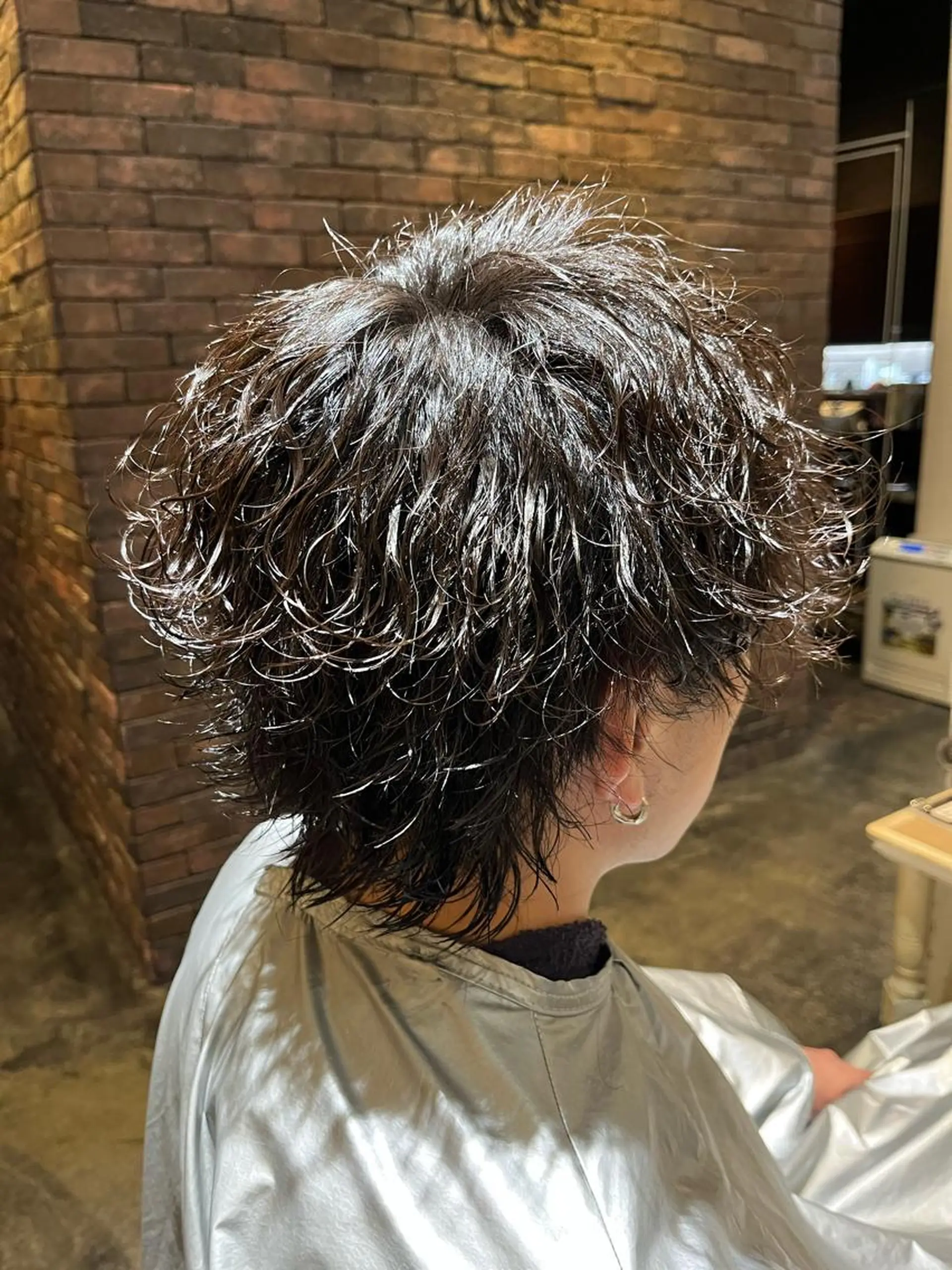 ショート カット パーマ 道下 颯人のヘアスタイル