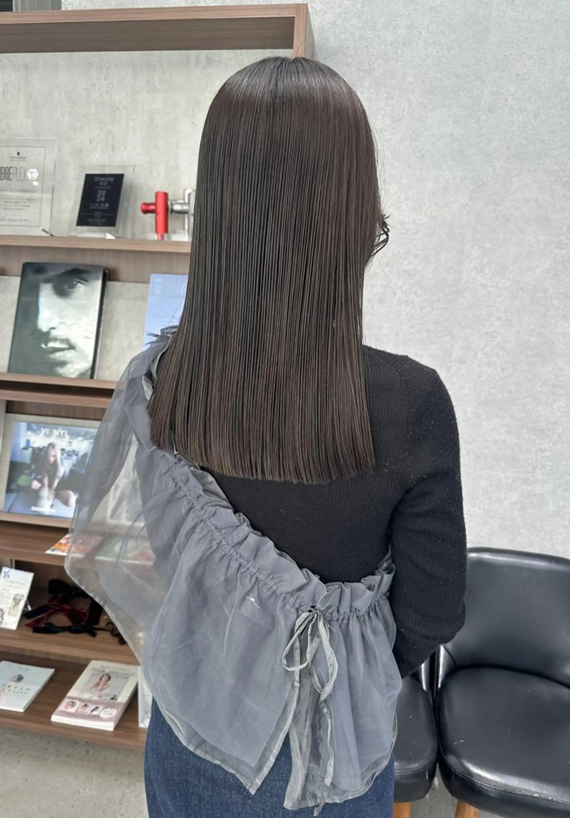 ミディアム 縮毛矯正 福岡美容室Daisy hairのヘアスタイル