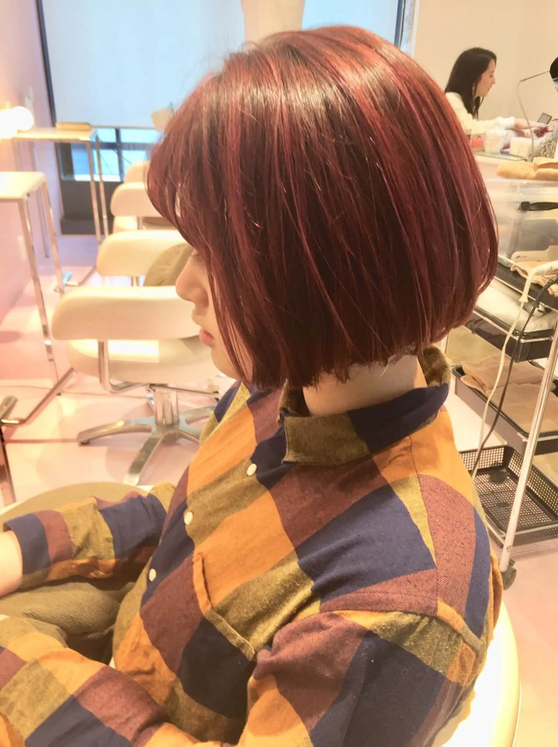 ショート アッシュ カット ヘアカラー トリートメント 所渉/韓国レイヤー /ウルフカットのヘアスタイル