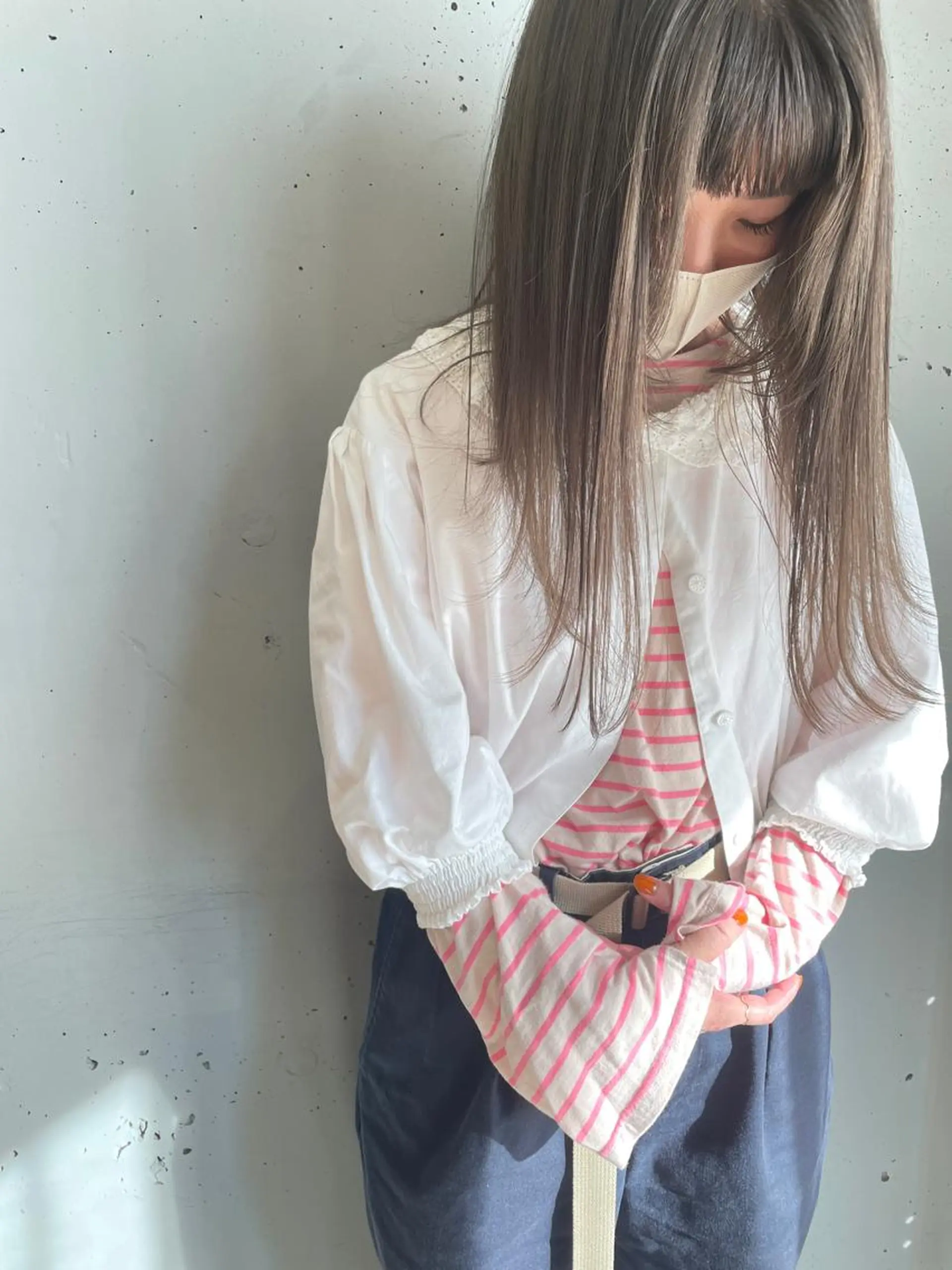 ロング カラー 東 みのりのヘアスタイル