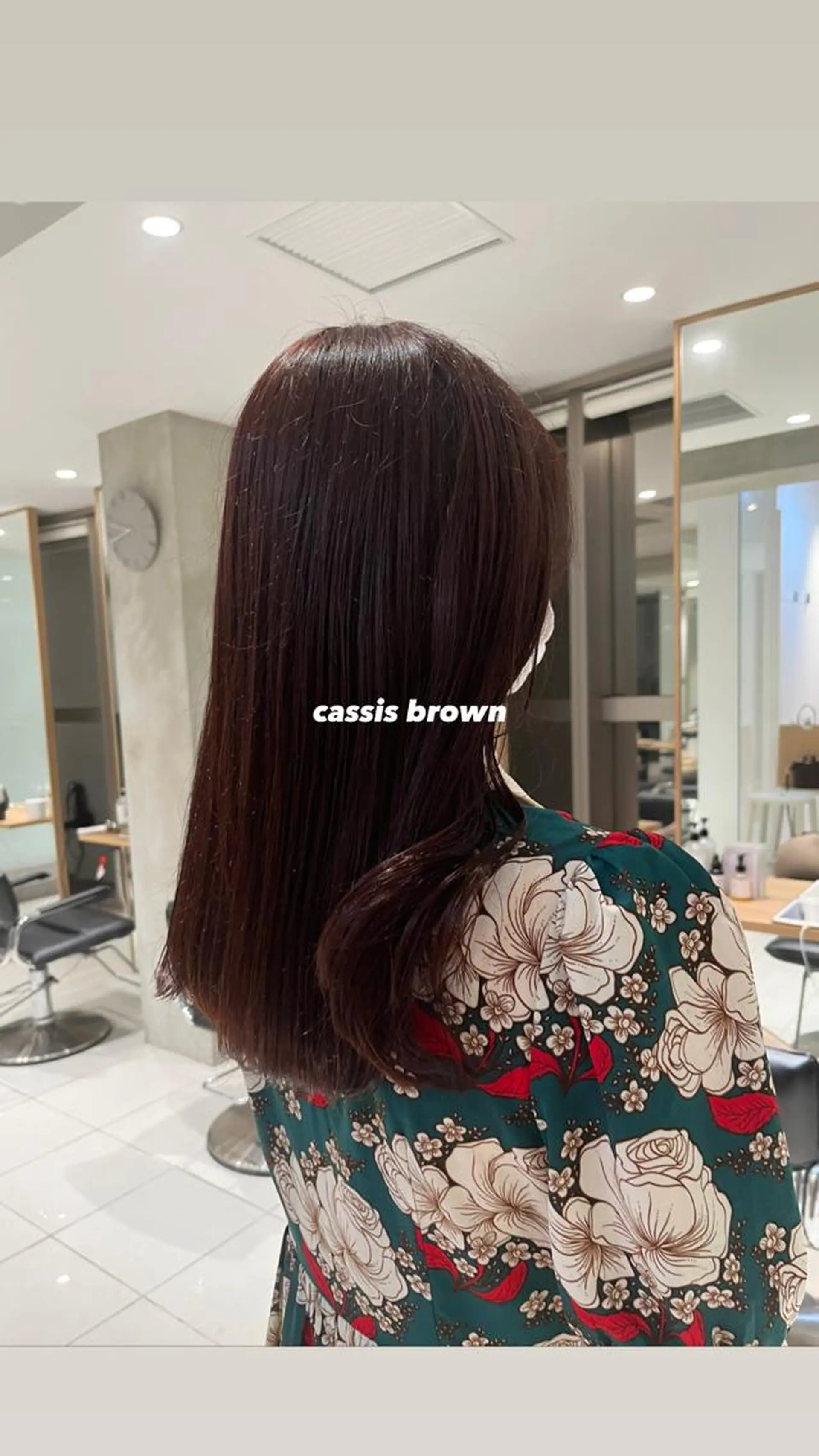 ロング カラー ヘアアレンジ ブラウンカラー カシス MAYU/上質ハイト ーン/レイヤーのヘアスタイル