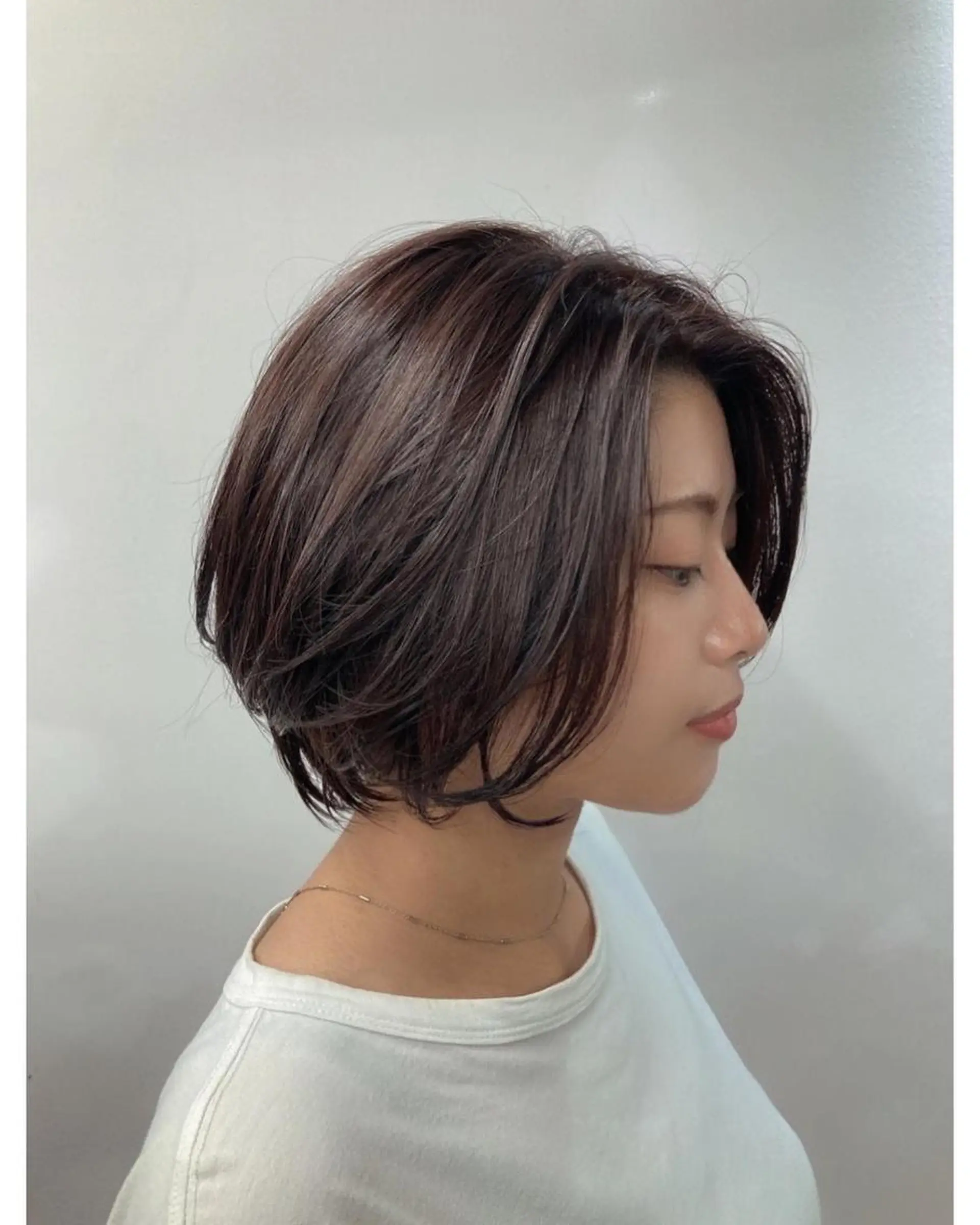 ショート カラー ラベンダーカラー ヘアカラー トリートメント ブリーチ&似合せボブ 田中寛十のヘアスタイル