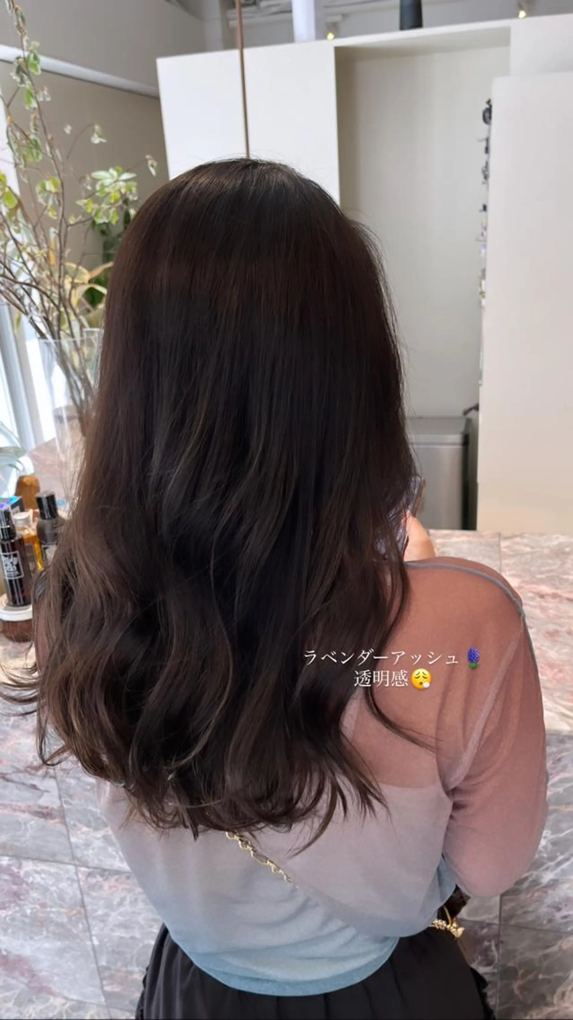 セミロング カラー カット ヘアカラー トリートメント 池田 寿子のヘアスタイル