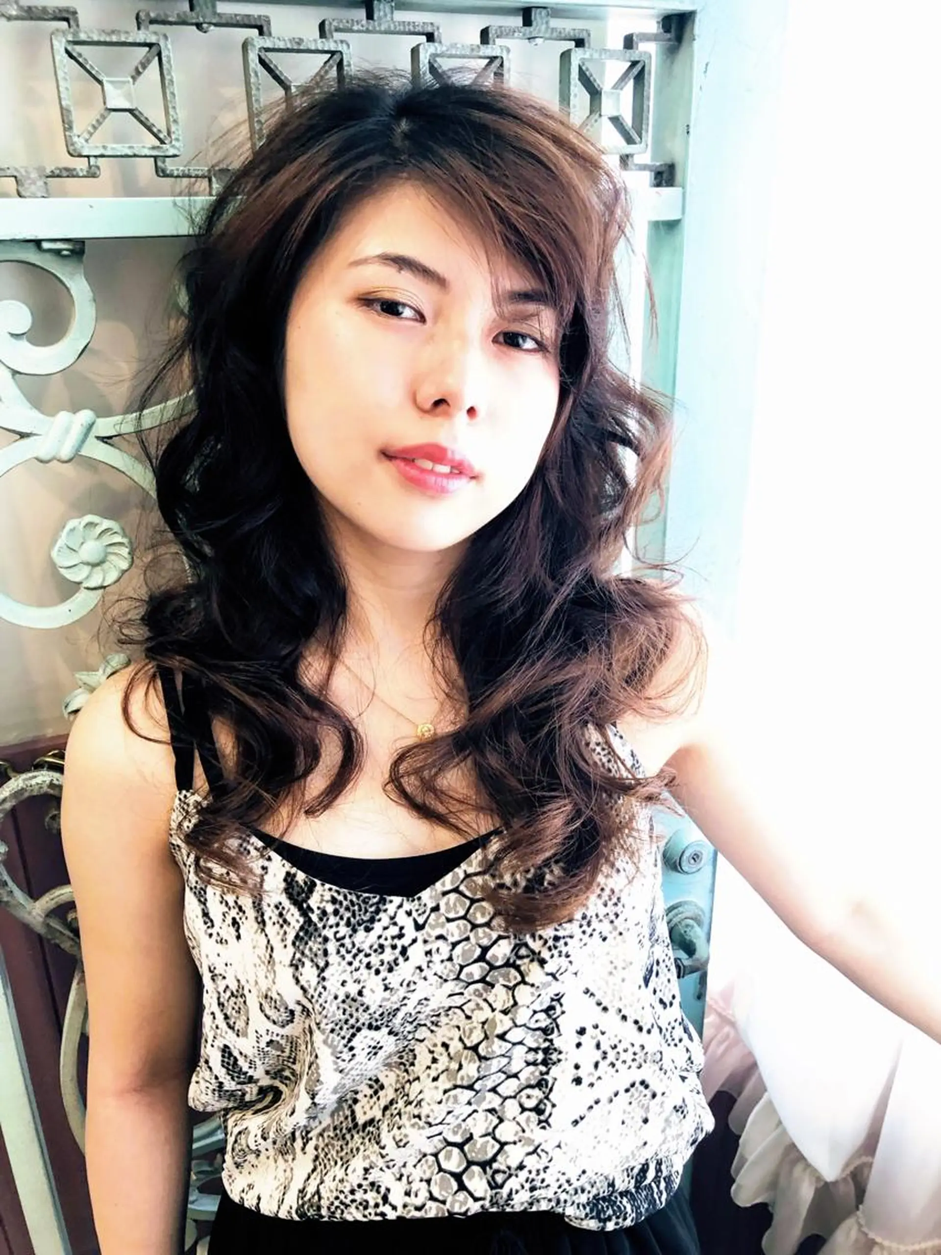 ロング カラー パーマ ヘアアレンジ ヘアカラー ヘアセット 表参道Lise おおいしおりのヘアスタイル