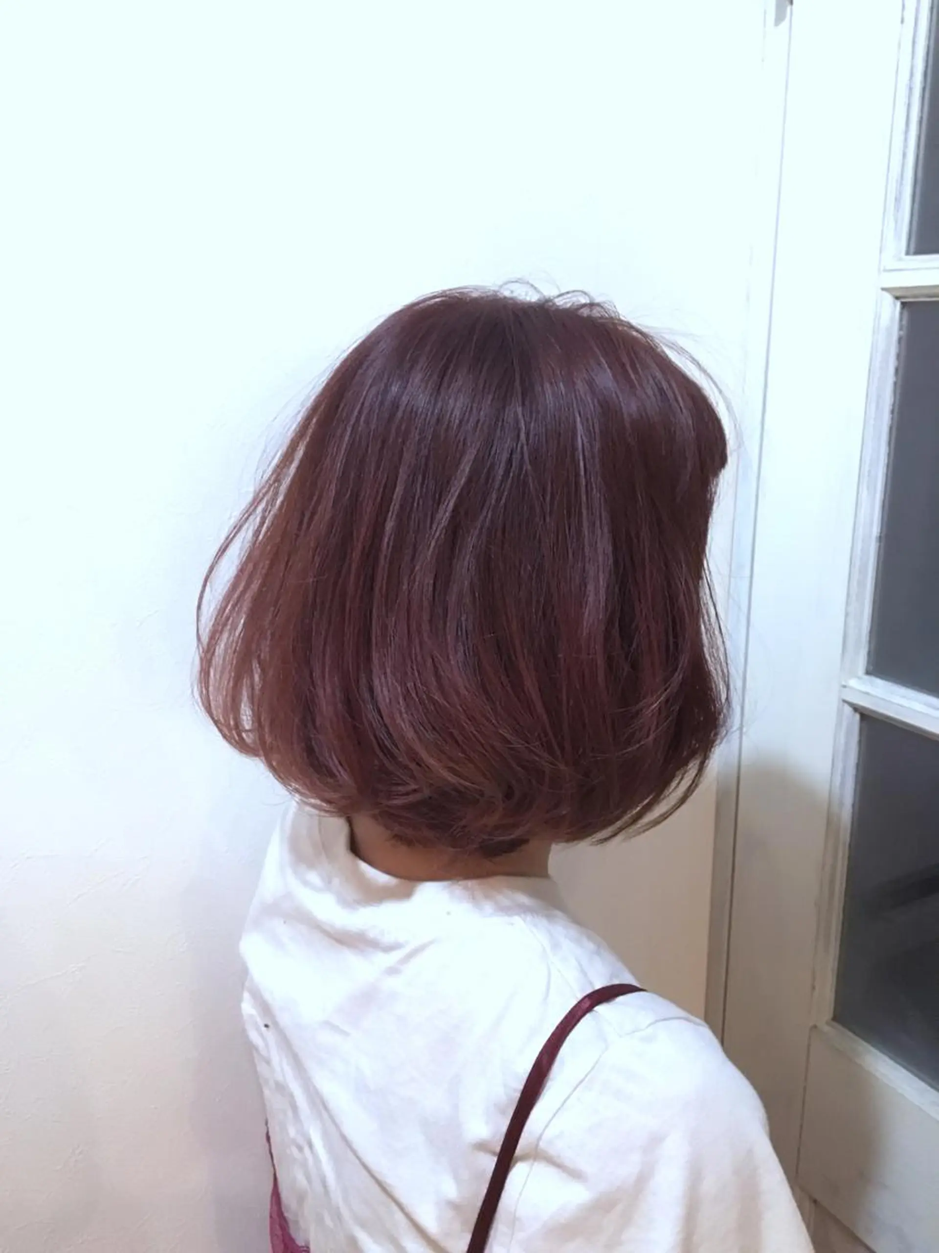 ショート ミディアム カラー ピンクカラー バイオレットカラー 境 健助のヘアスタイル