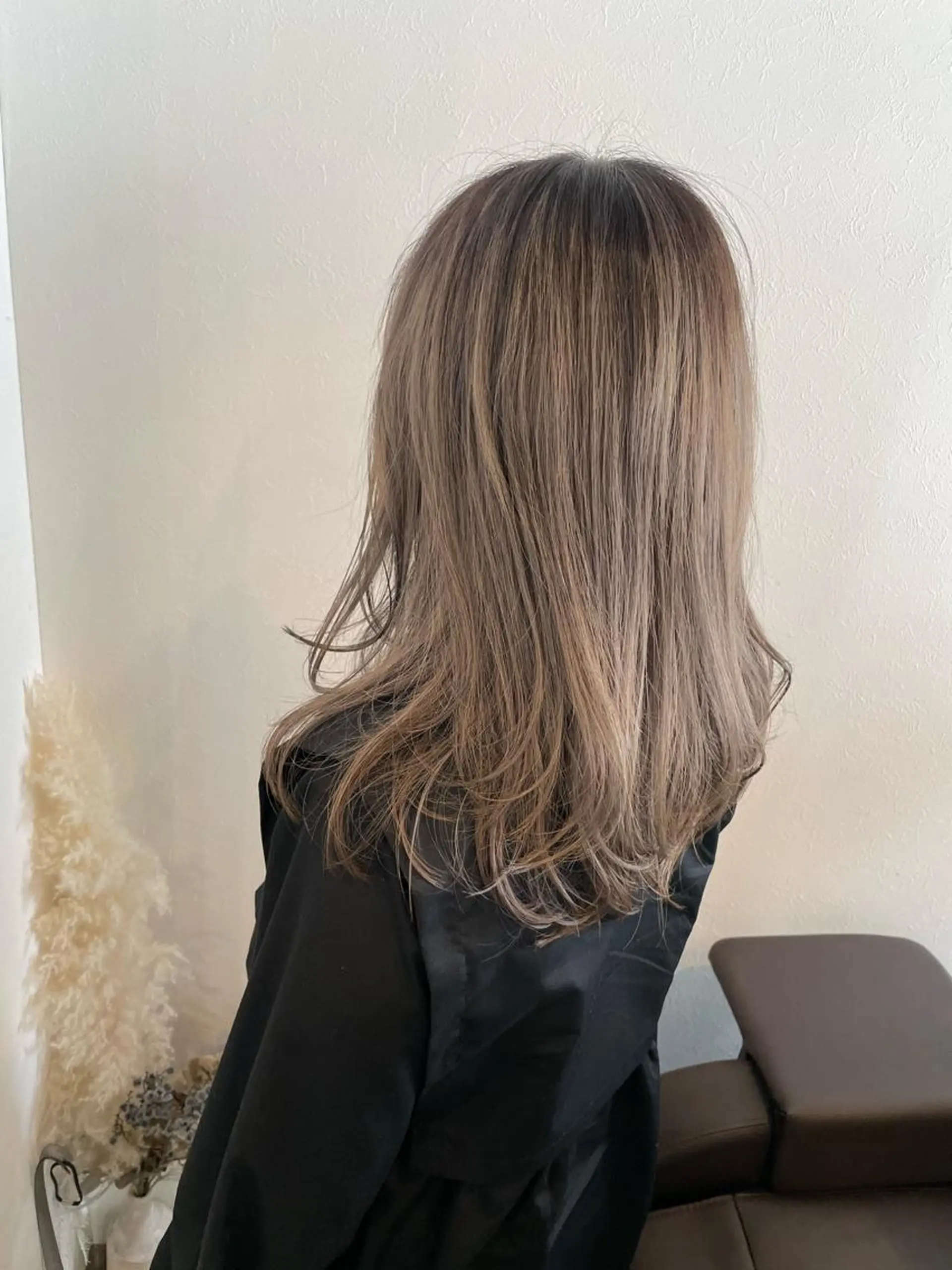 ミディアム カラー カット トリートメント レイヤー×髪質改善 ×透明感/杉田 圭のヘアスタイル