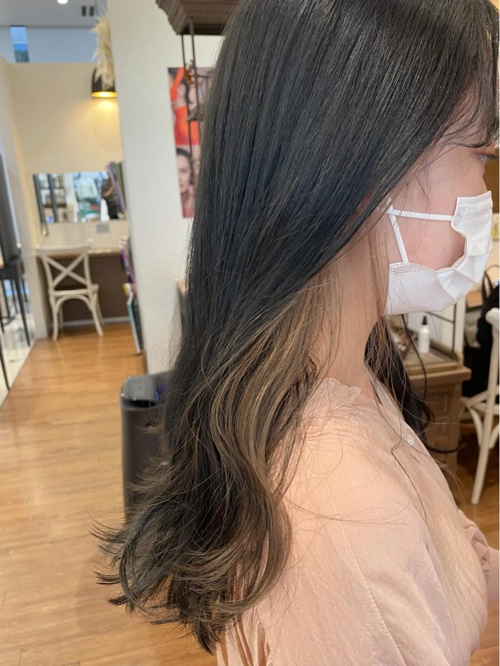 ミディアム カラー イヤリングカラー グレージュ インナーカラー ヘアカラー 髪質改善/ブリーチ 田代 龍我のヘアスタイル