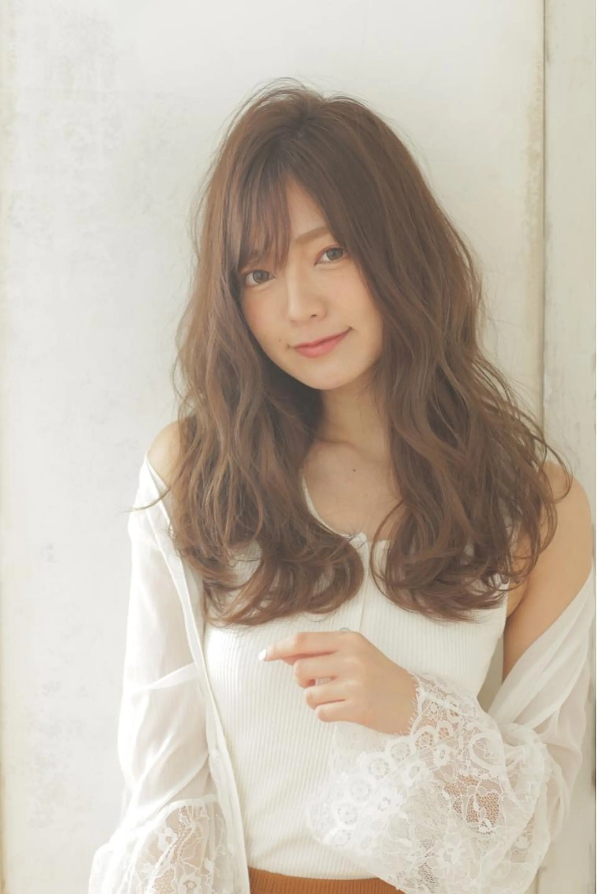 ロング カラー パーマ Lee 甲子園のヘアスタイル