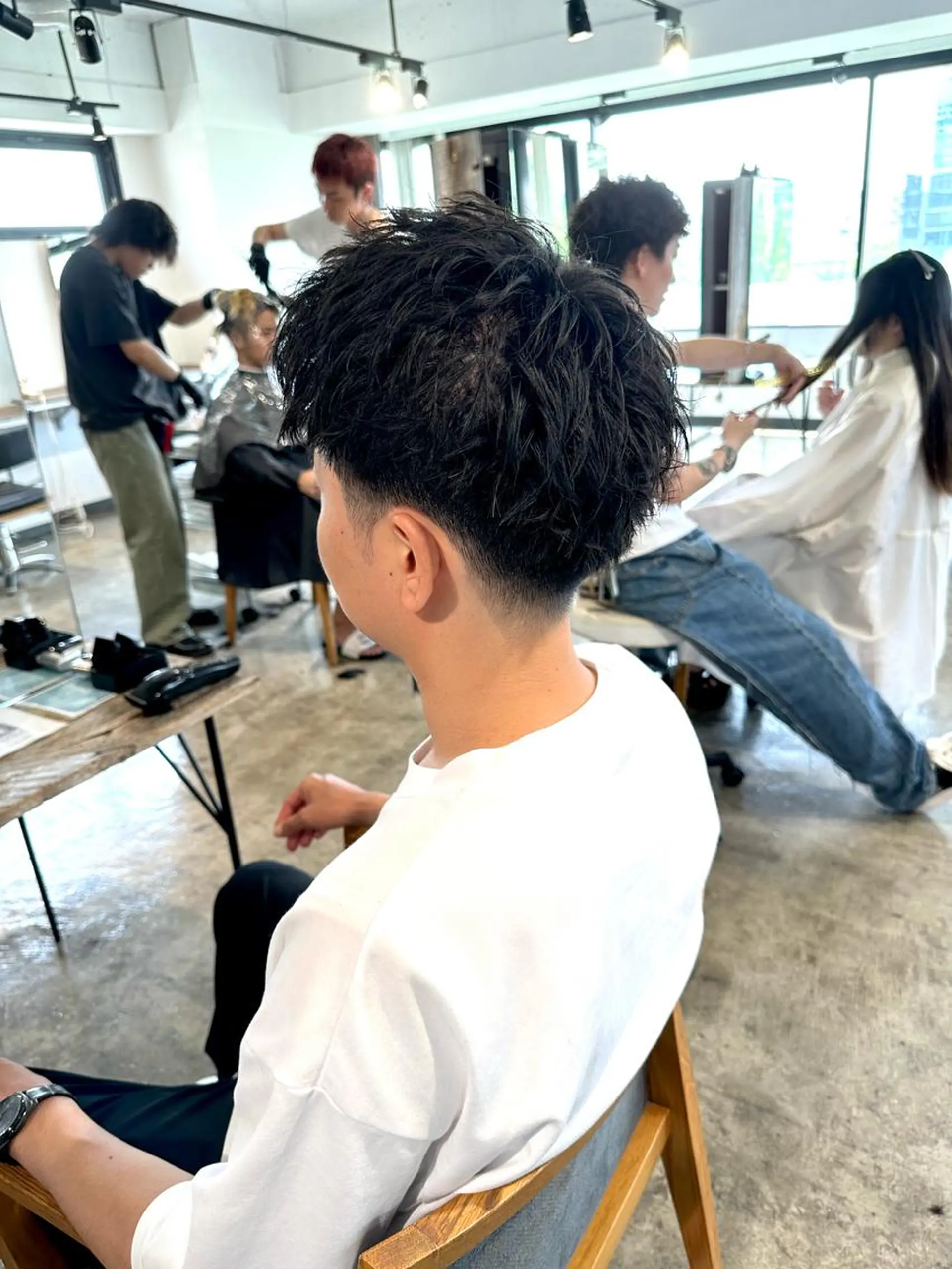 メンズ フェードカット マッシュ メンズパーマ スパイキーショート メンズツイストパーマ カット 骨格補正施術/メンズ 専門美容師/YUYAのヘアスタイル