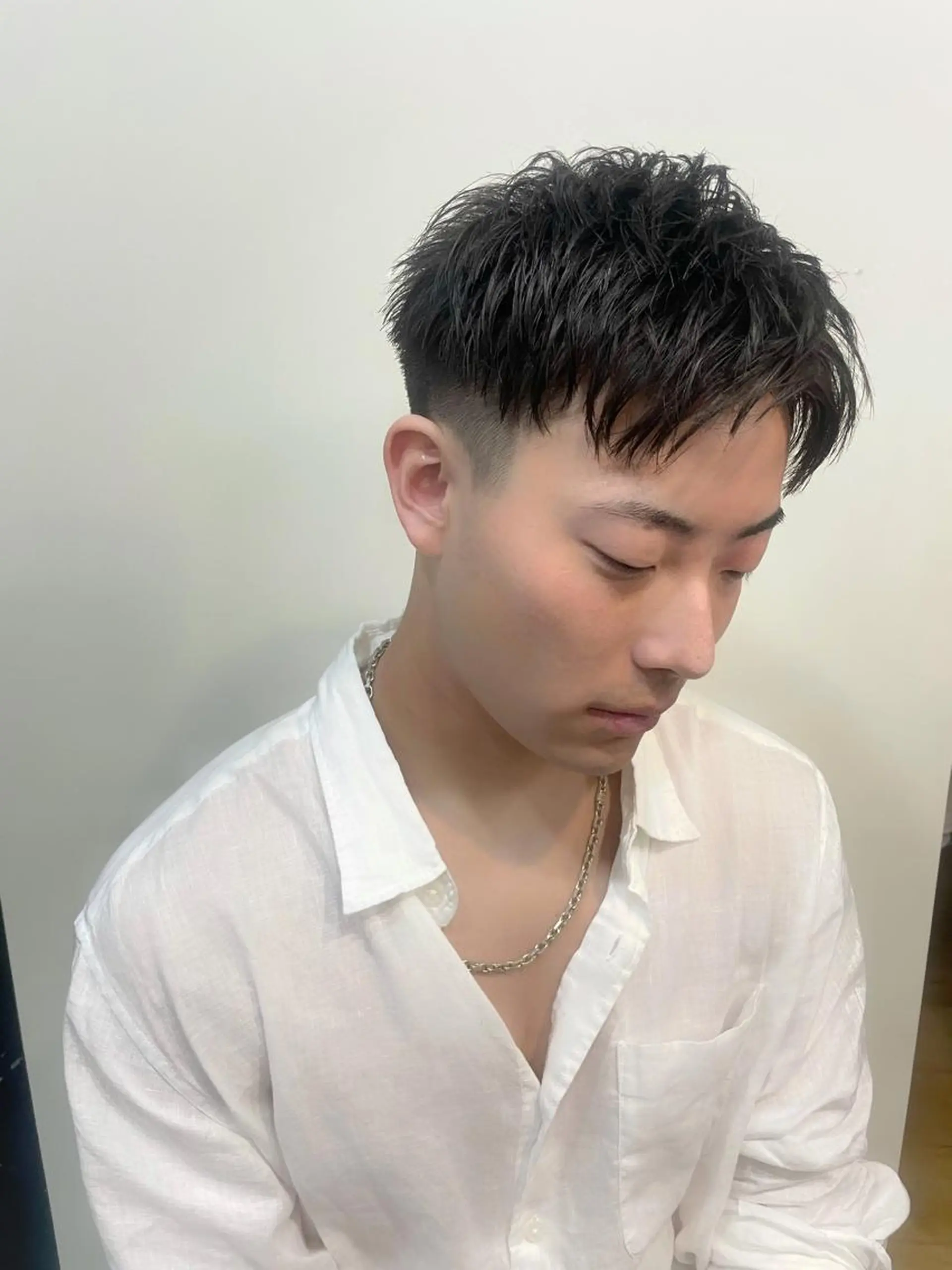 ショート カラー パーマ メンズ アイブロウ カット パーマ メンズ特化🟡個室 口コミ高評価🟡三澤のヘアスタイル