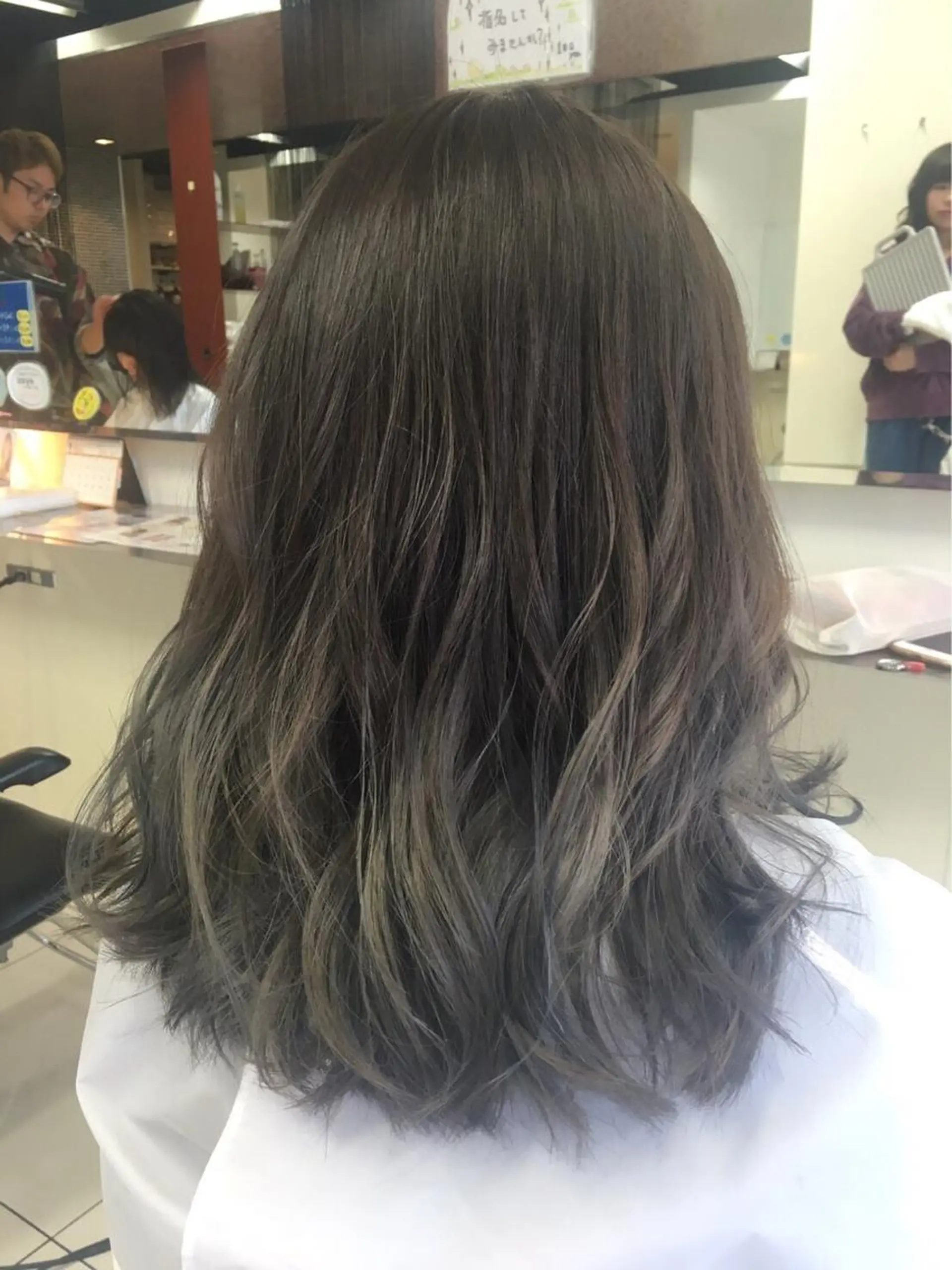 セミロング カラー パーマ ヘアアレンジ 髪質改善カラー🎗️ 滝沢純のヘアスタイル