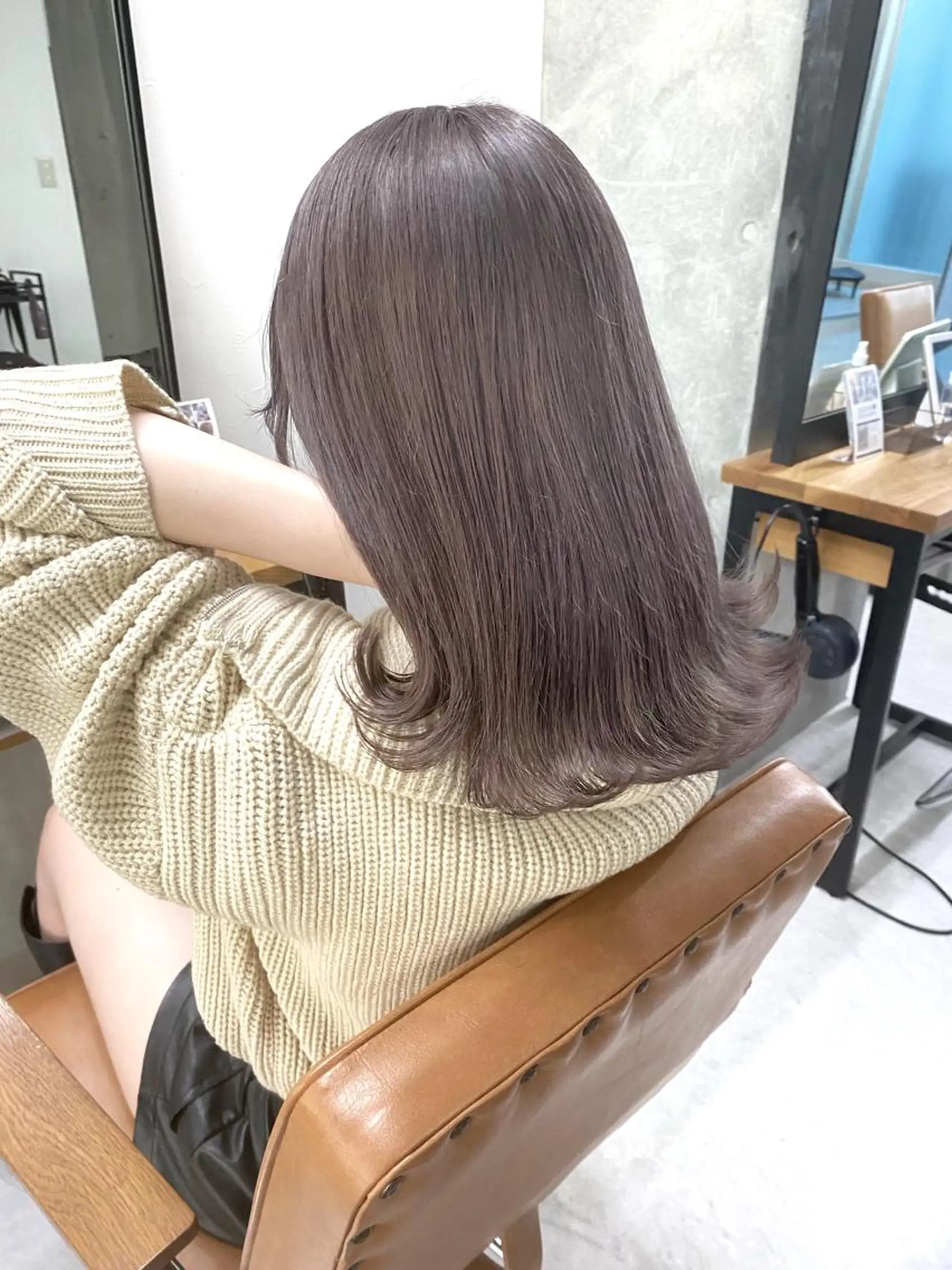 セミロング カラー ヘアアレンジ ブリーチ ケアブリーチ ダブルカラー ハイライトカラー イルミナカラー 🌷FUKA🌷 まろやかハイトーンのヘアスタイル