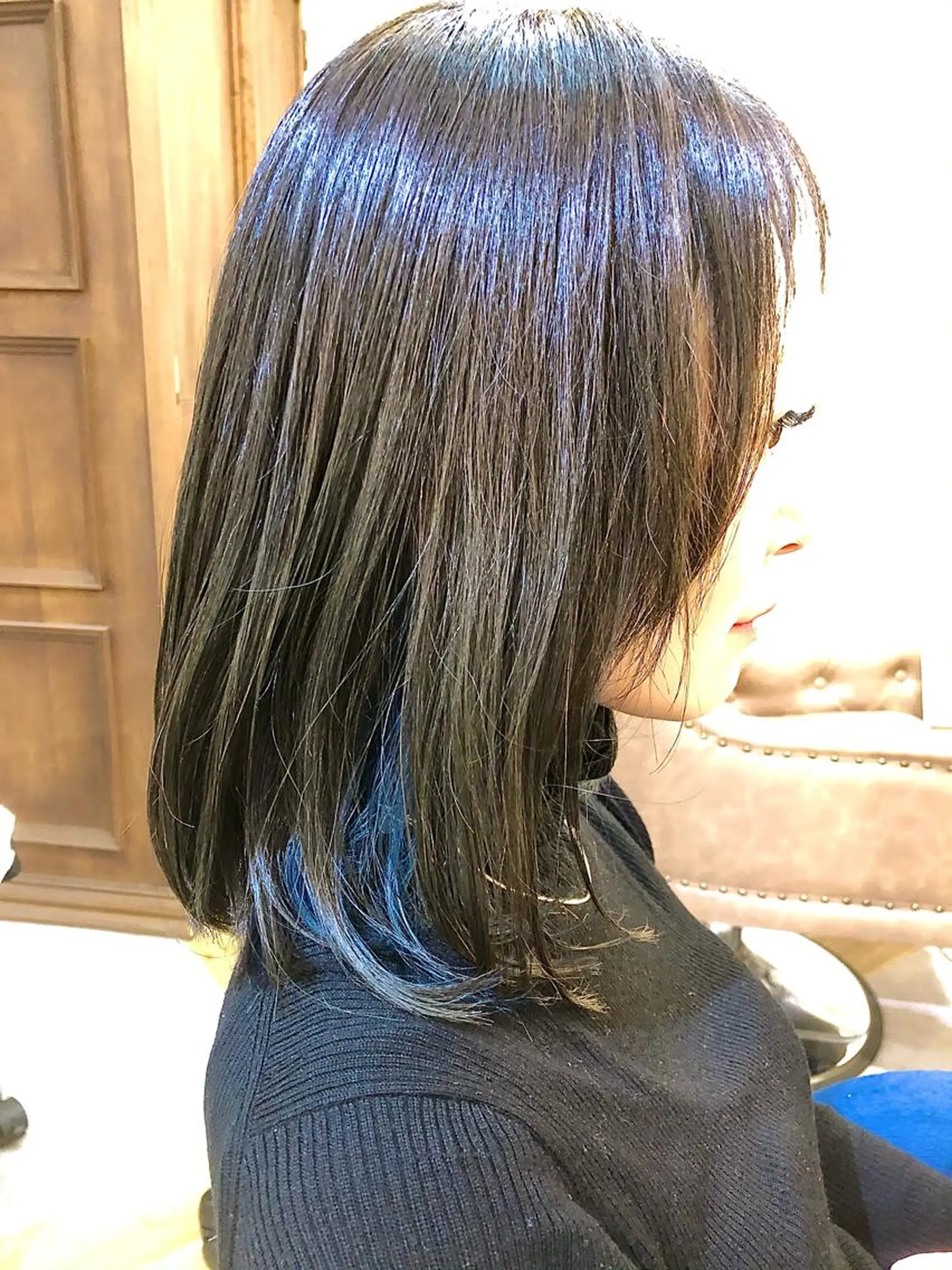 ミディアム カラー ブリーチ インナーカラー セン北徒歩５分 キシタクのヘアスタイル