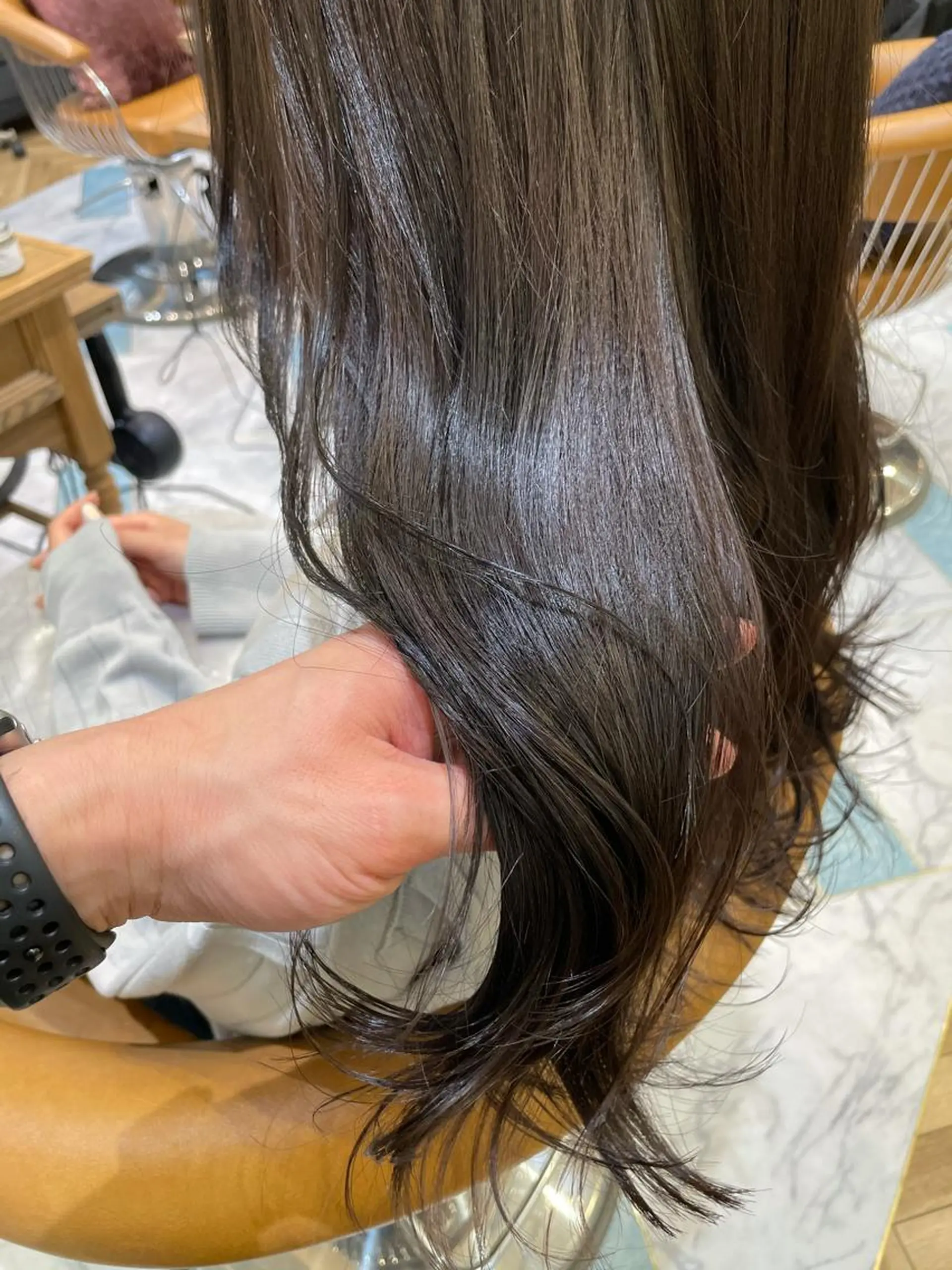 セミロング カラー 縮毛/ショート/ ボブ/レイヤー/小原のヘアスタイル