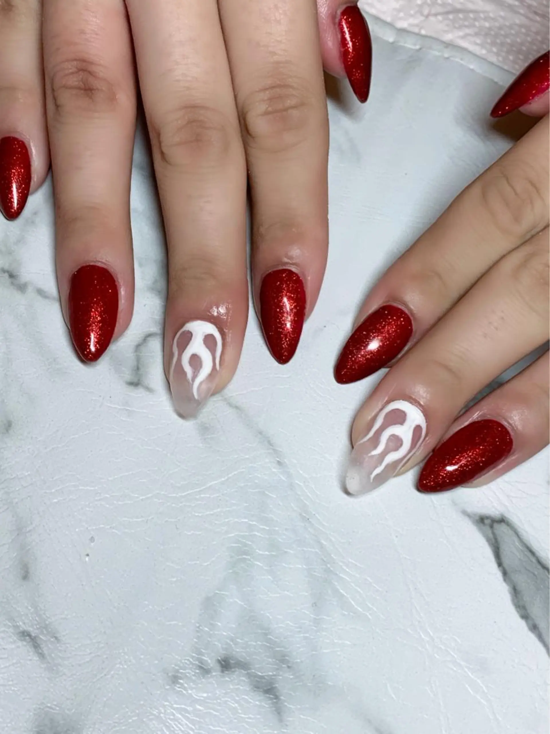 ネイル アニマル柄 アートネイル ラメ(グリッター) ニュアンスネイル ワンカラーネイル ハンドネイル x.1.0.nail ♡Cのネイルデザイン