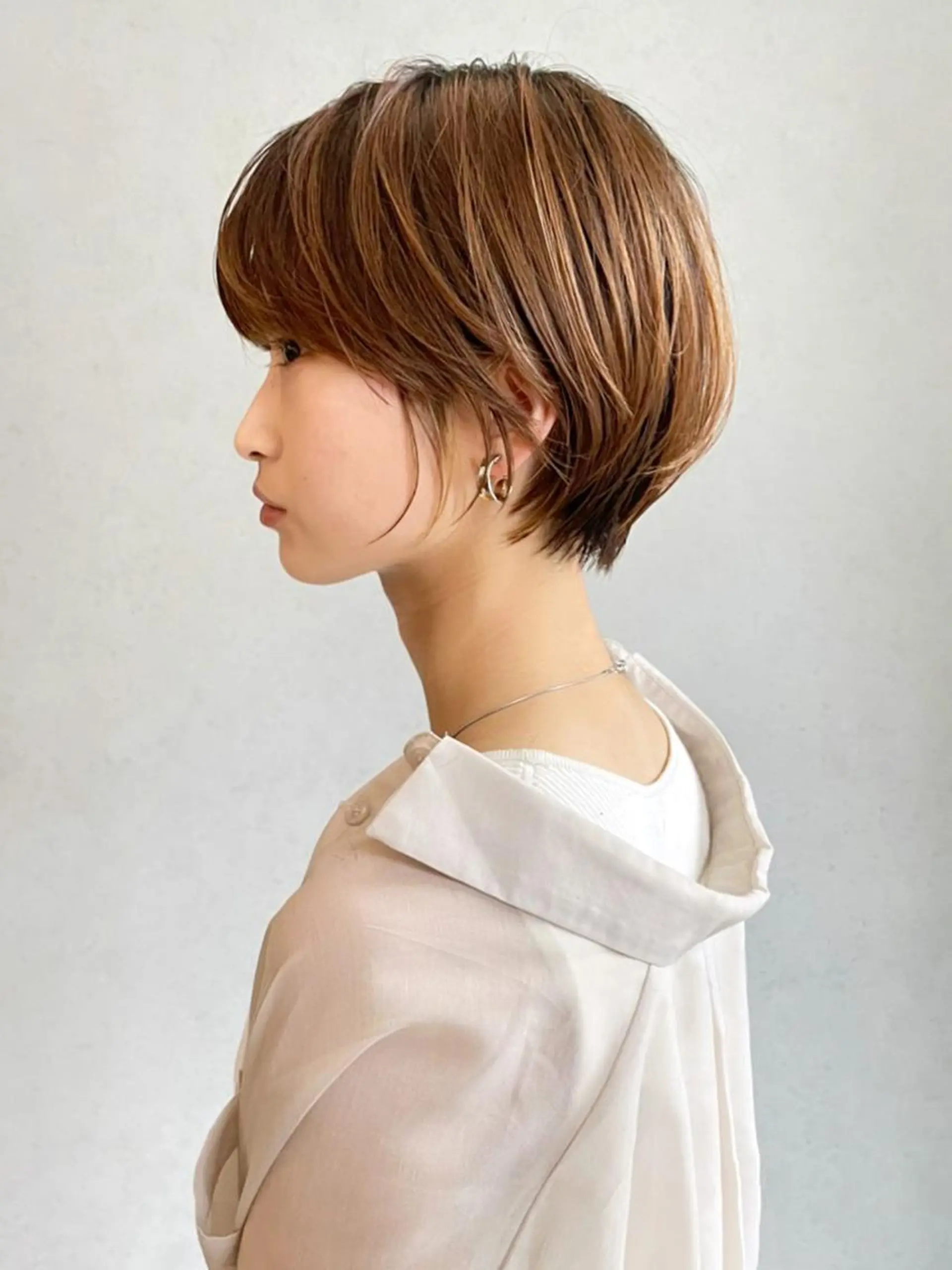 ショート カラー パーマ ヘアアレンジ ブラウンカラー ショートヘア カット ヘアカラー トリートメント ITbyALBUM 中野店のヘアスタイル