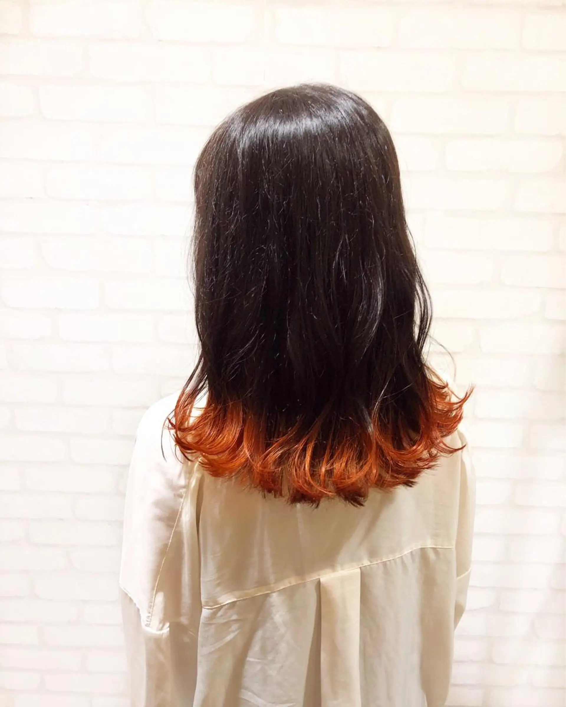 ロング カラー ブリーチ オレンジ ヘアカラー トリートメント ✨レイヤーお任せ✨ 林有里子のヘアスタイル