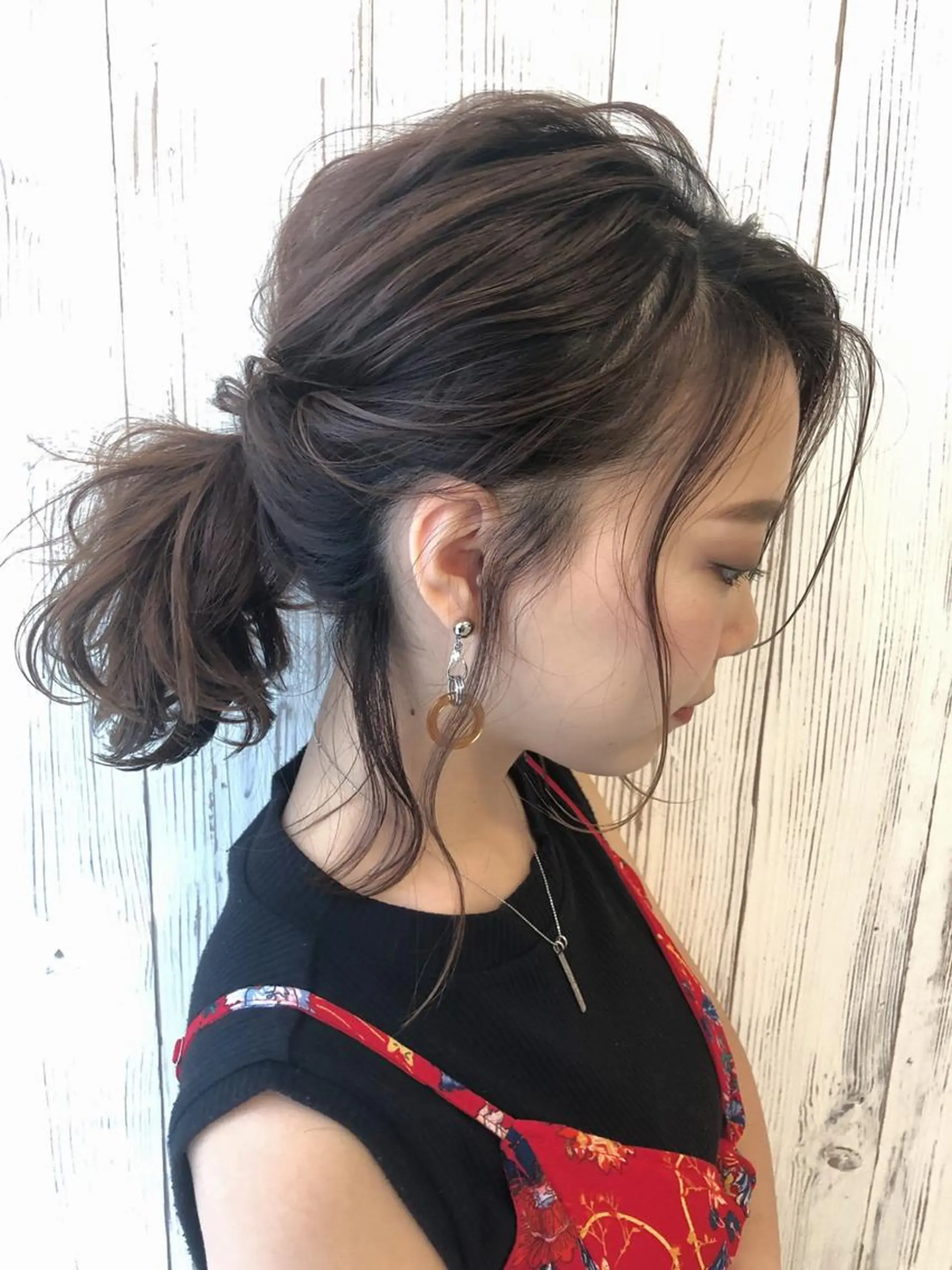 ミディアム カラー ヘアアレンジ 結婚式・ブライダル 髪飾り 🎊ルービック 京橋店💛のヘアスタイル