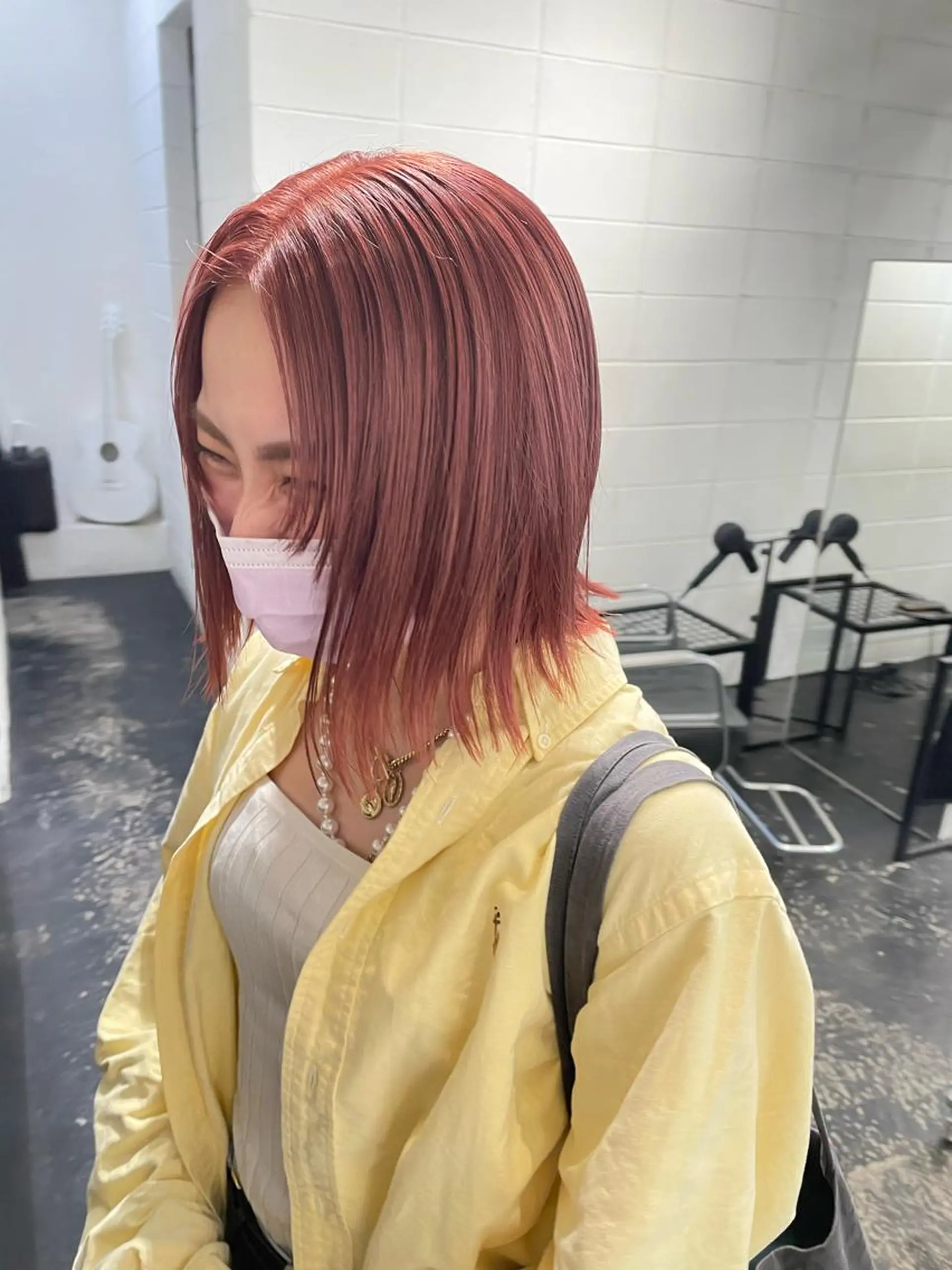 ショート カラー パーマ ヘアアレンジ メンズ キッズ ネイル マツエク・マツパ アイブロウ メンズブリーチ ブリーチ オレンジ ピンクカラー カラーマツエク カット ヘアカラー トリートメント 艶ハイトーン/ヘア アレンジAYAKAのヘアスタイル